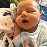 Jasper joined the competition — help win amazing prizes! newborn, baby, infant, sleeping, yawning, portrait, close_up, face, child, onesie, blanket, pacifier, hand, cozy, indoors, bed, cute, resting, family, photography
