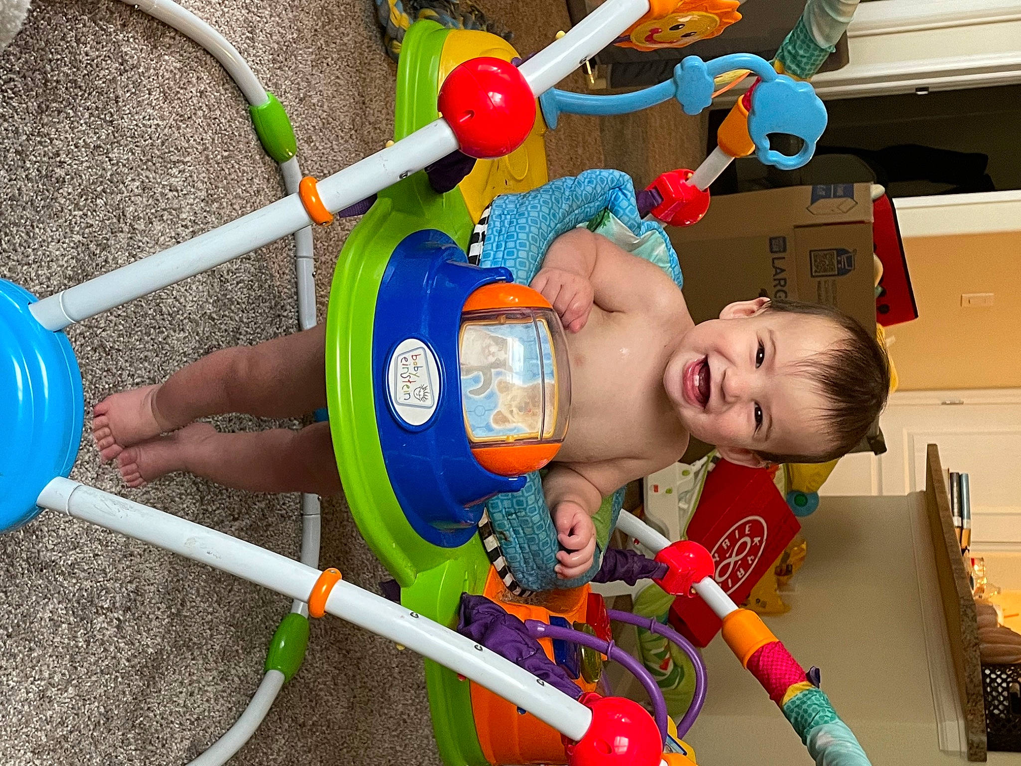 Landon joined the competition — help win amazing prizes! baby, baby_playing_with_toys, baby_products, baby_toys, blue, child, electric_blue, fun, happy, human_body, joy, leisure, party_supply, person, play, recreation, shorts, smile, t_shirt, toddler