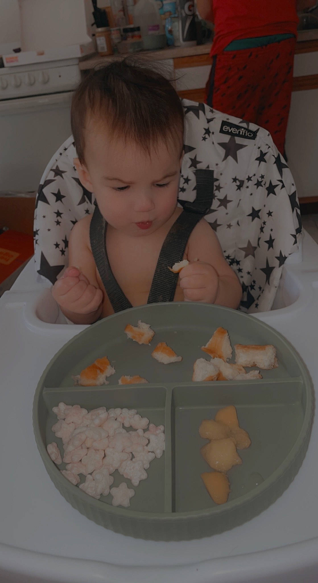 Landon joined the competition — help win amazing prizes! art, baby, comfort_food, cuisine, dish, dishware, face, finger_food, flooring, food, head, home_appliance, ingredient, person, recipe, serveware, t_shirt, table, tableware, toddler