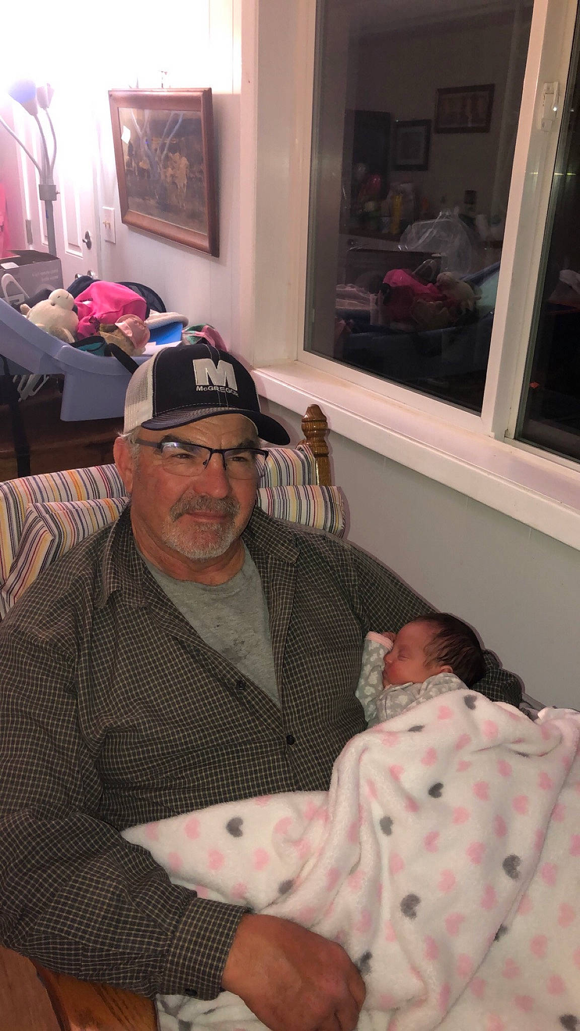 Delia joined the competition — help win amazing prizes! baby, child, grandparent, headwear, person, room