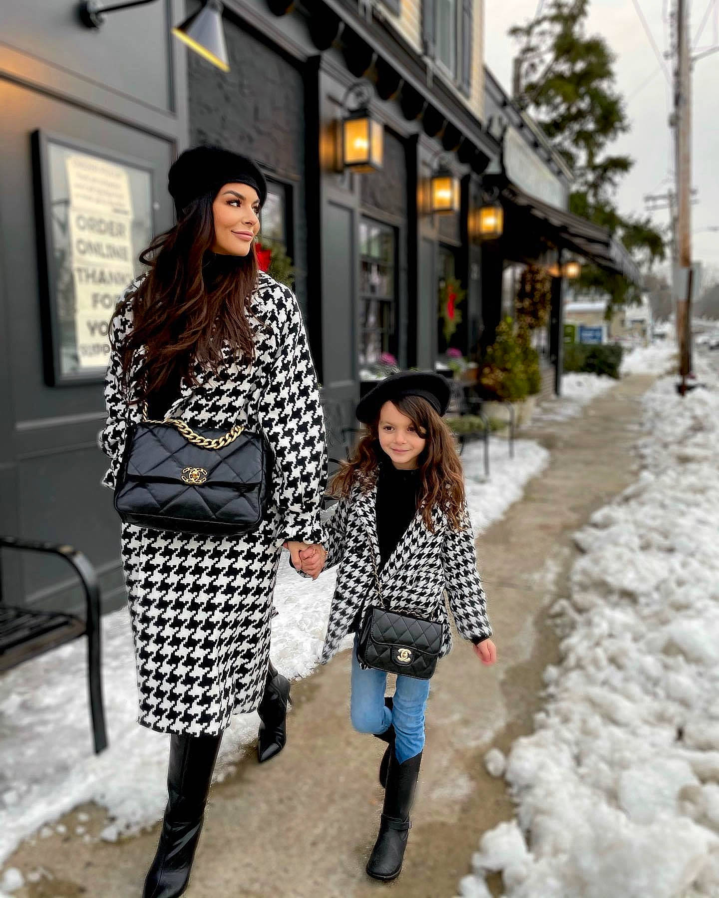 Sadie Snow joined the competition — help win amazing prizes! eyewear, footwear, hair, hairstyle, hat, infrastructure, joy, knee, leg, person, photograph, plaid, shoe, shoulder, sleeve, snow, street_fashion, sunglasses, tartan, thigh