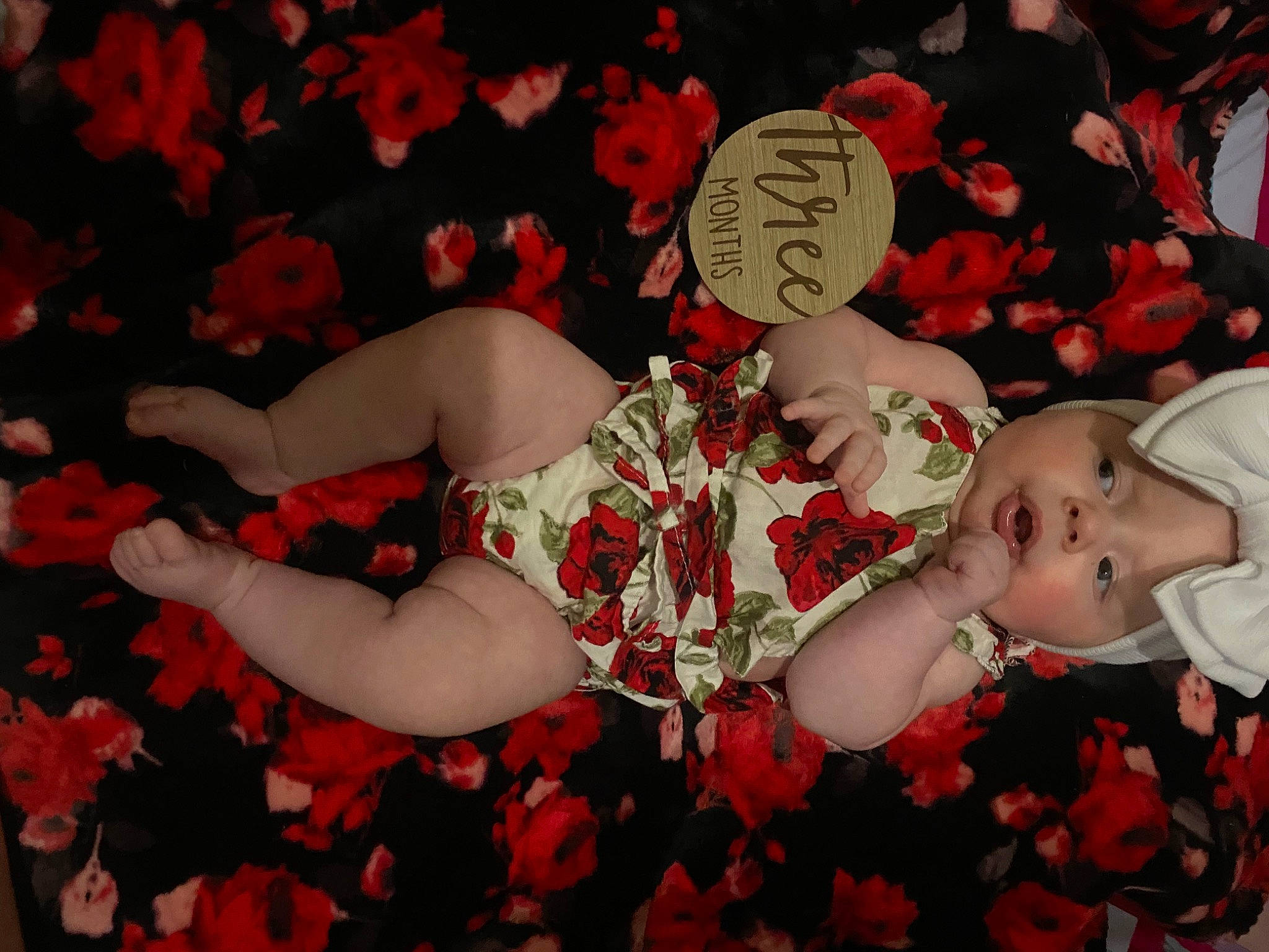 Jessica joined the competition — help win amazing prizes! arm, baby, beauty, dress, floral_design, flower, hand, headwear, human_body, human_leg, leaf, lip, muscle, pattern, person, petal, pink, plant, red, rose