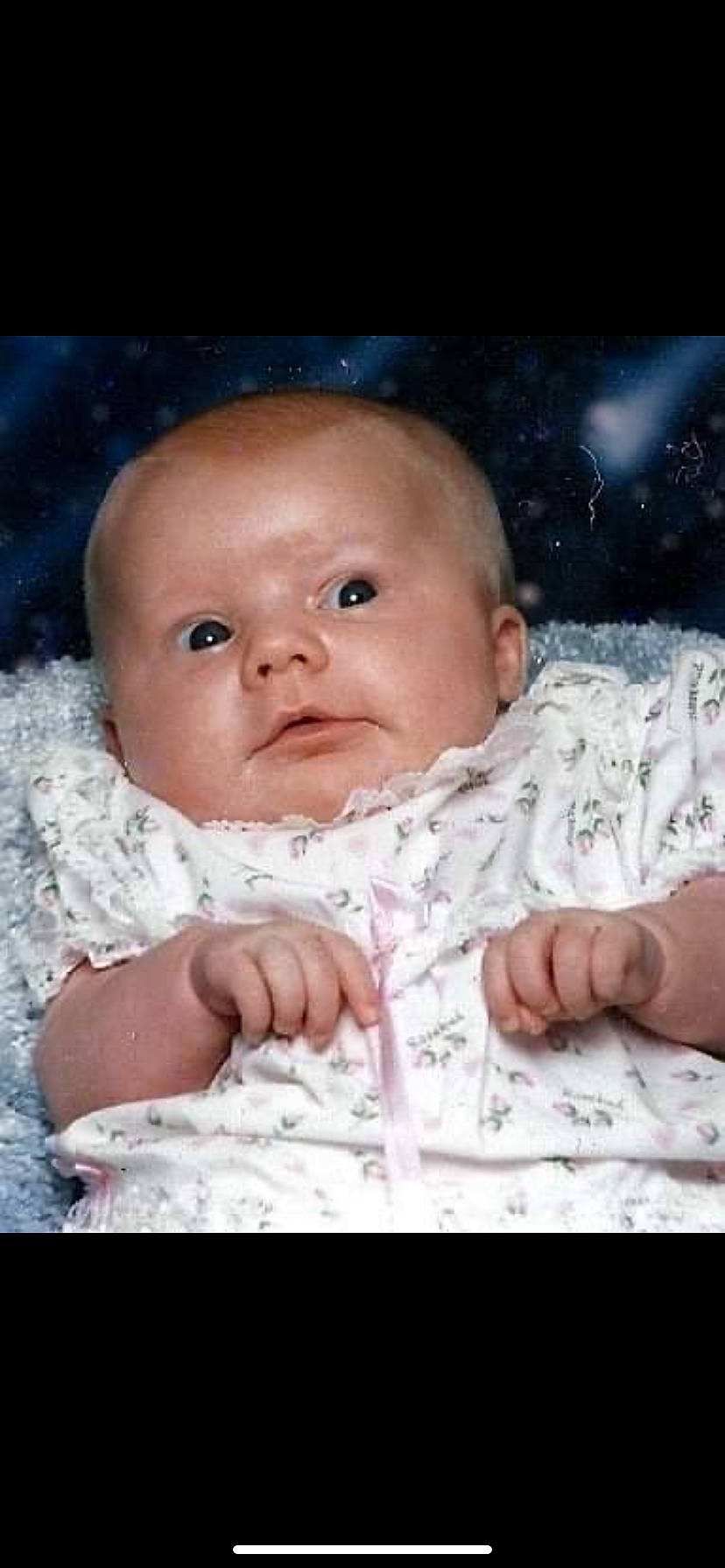 Zoey is registered to the contest to win money with this photo: baby, baby_toddler_clothing, cheek, child, chin, comfort, eye, eyebrow, face, facial_expression, flash_photography, iris, linens, lip, mouth, nose, person, product, skin, textile