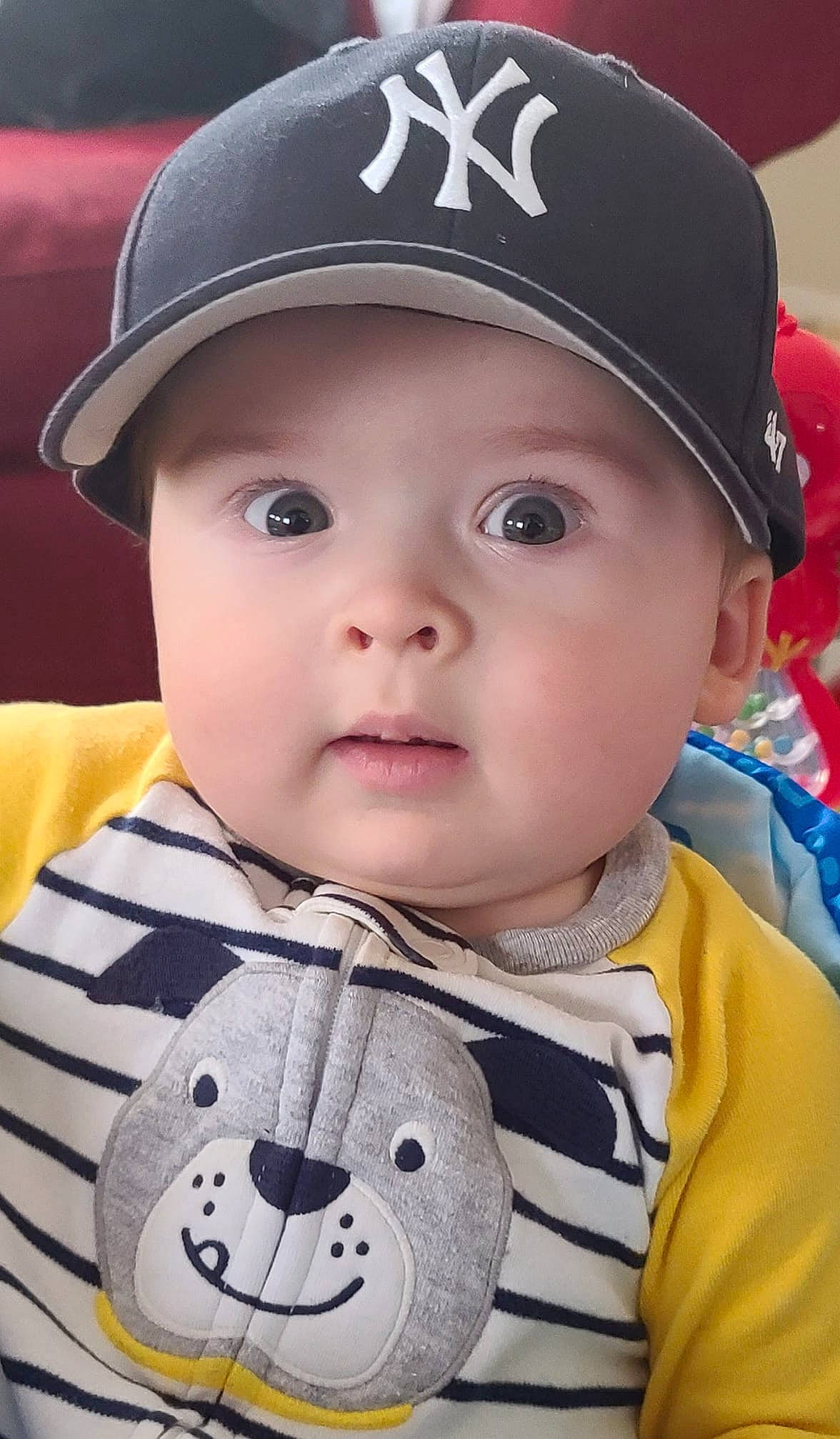 Johnny joined the competition — help win amazing prizes! baby, baby_toddler_clothing, baseball_cap, cap, cheek, child, chin, cool, facial_expression, fashion_accessory, happy, hat, headgear, headwear, lip, organ, people, person, product, sleeve