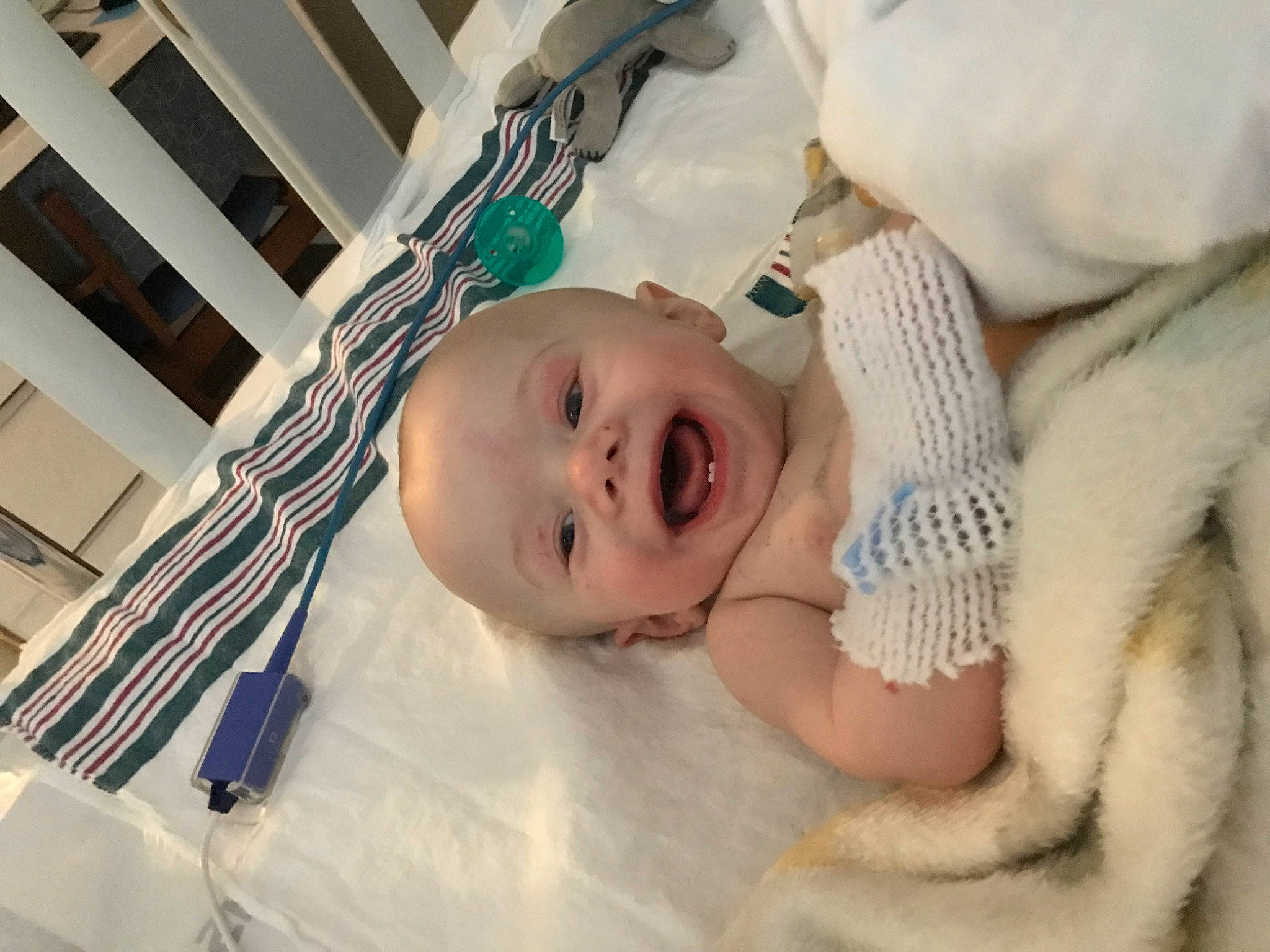 Jaxsyn joined the competition — help win amazing prizes! baby, baby_products, baby_safety, baby_toddler_clothing, bed, cheek, child, comfort, eyebrow, finger, happy, headgear, headwear, infant_bed, iris, linens, mouth, nose, person, skin