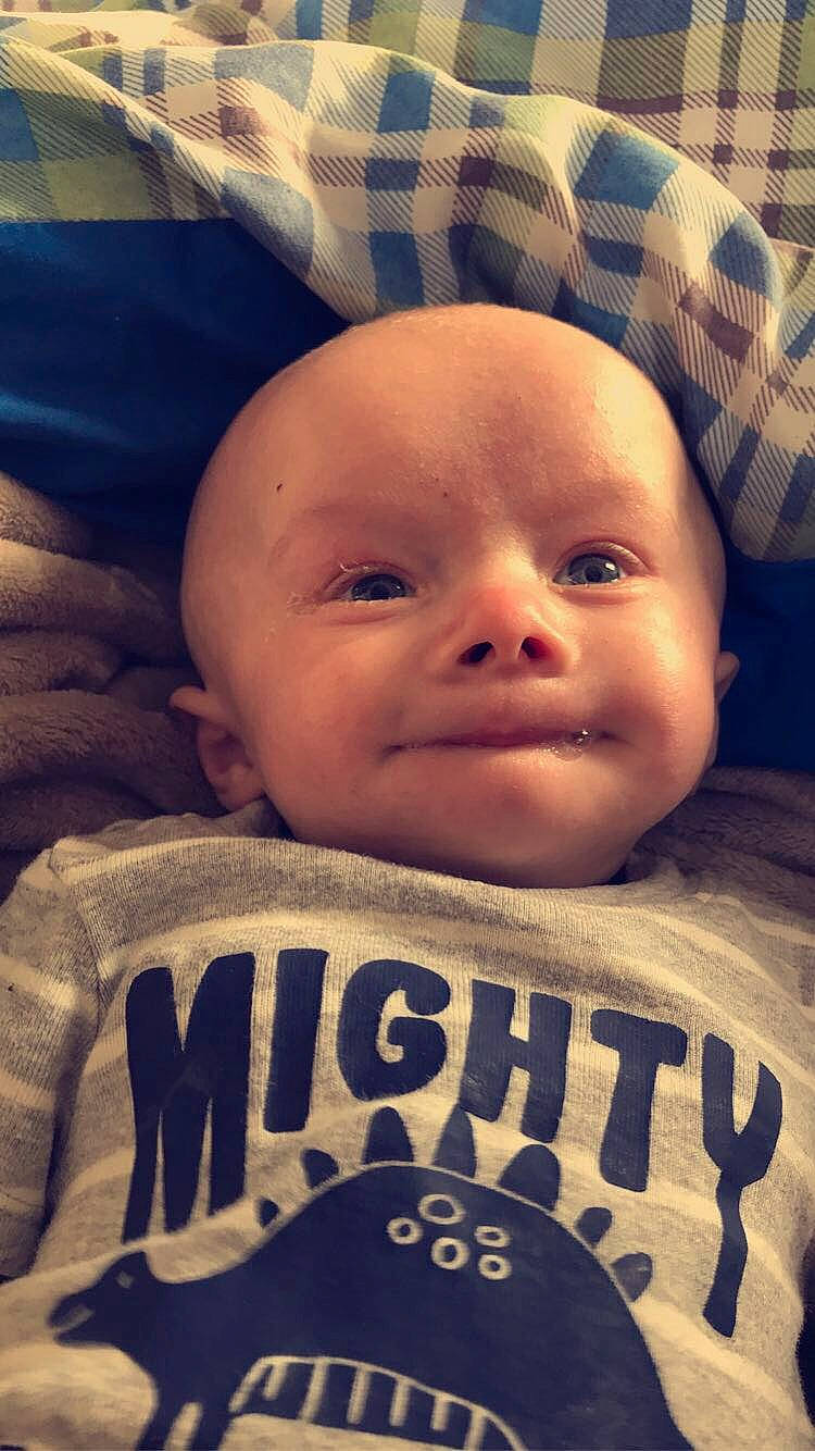 Jaxsyn joined the competition — help win amazing prizes! baby, baby_toddler_clothing, cheek, chin, comfort, eye, eyebrow, face, finger, forehead, hairstyle, happy, head, iris, lip, mouth, nose, person, skin, sleeve