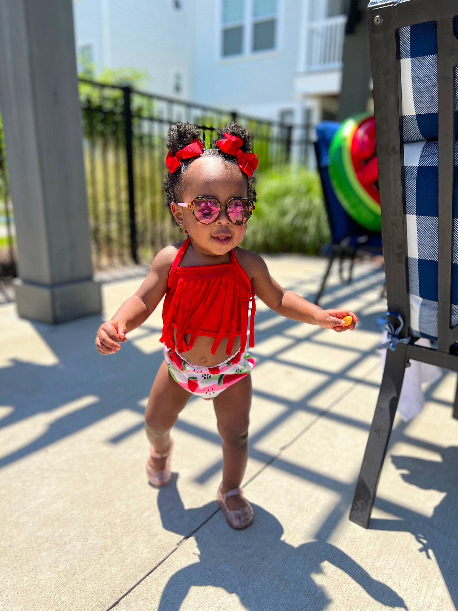 Kennedi Morris is registered to the contest to win money with this photo: asphalt, baby, child, city, event, eyewear, fun, grass, happy, human_leg, leisure, person, personal_protective_equipment, plant, recreation, road, running, shorts, sidewalk, street