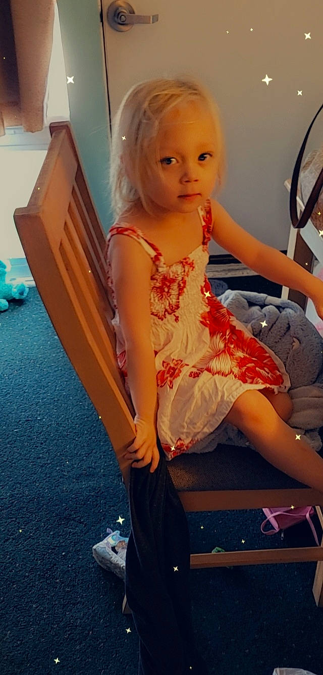 Alyssa joined the competition — help win amazing prizes! baby_toddler_clothing, blond, blue, child, dress, eye, eyelash, fashion_design, fun, happy, human_leg, iris, joint, leisure, long_hair, person, pink, shoulder, skin, thigh