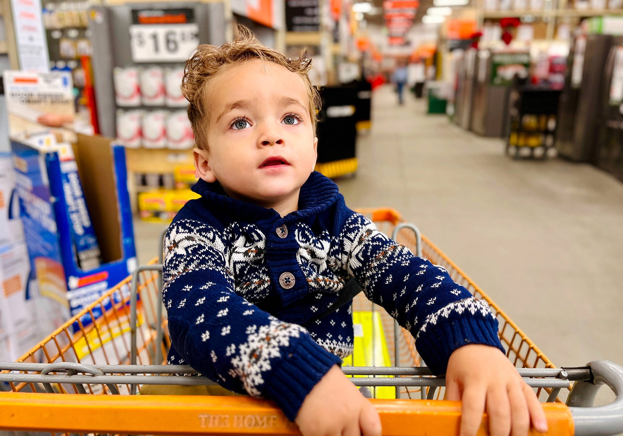 Merrick joined the competition — help win amazing prizes! child, city, convenience_store, customer, flooring, fun, happy, leisure, person, photograph, play, recreation, retail, room, shelf, shopping, shopping_cart, sitting, snapshot, t_shirt