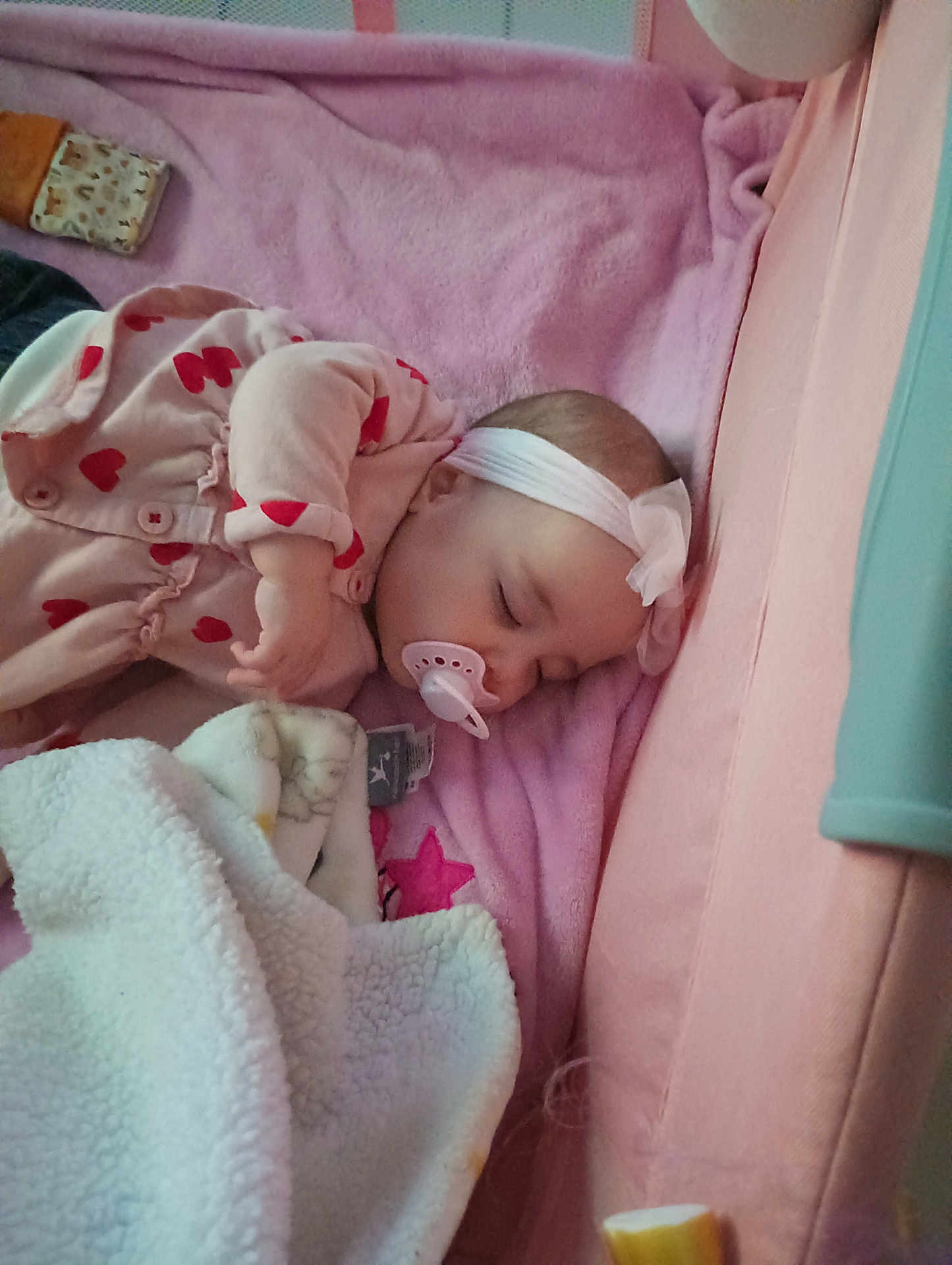 Hydee joined the competition — help win amazing prizes! baby, sleeping, pacifier, headband, blanket, crib, pink, heart_pattern, infant, cozy, child, sleep, soft, toy, bed, clothing, rest, cute, toddler, peaceful