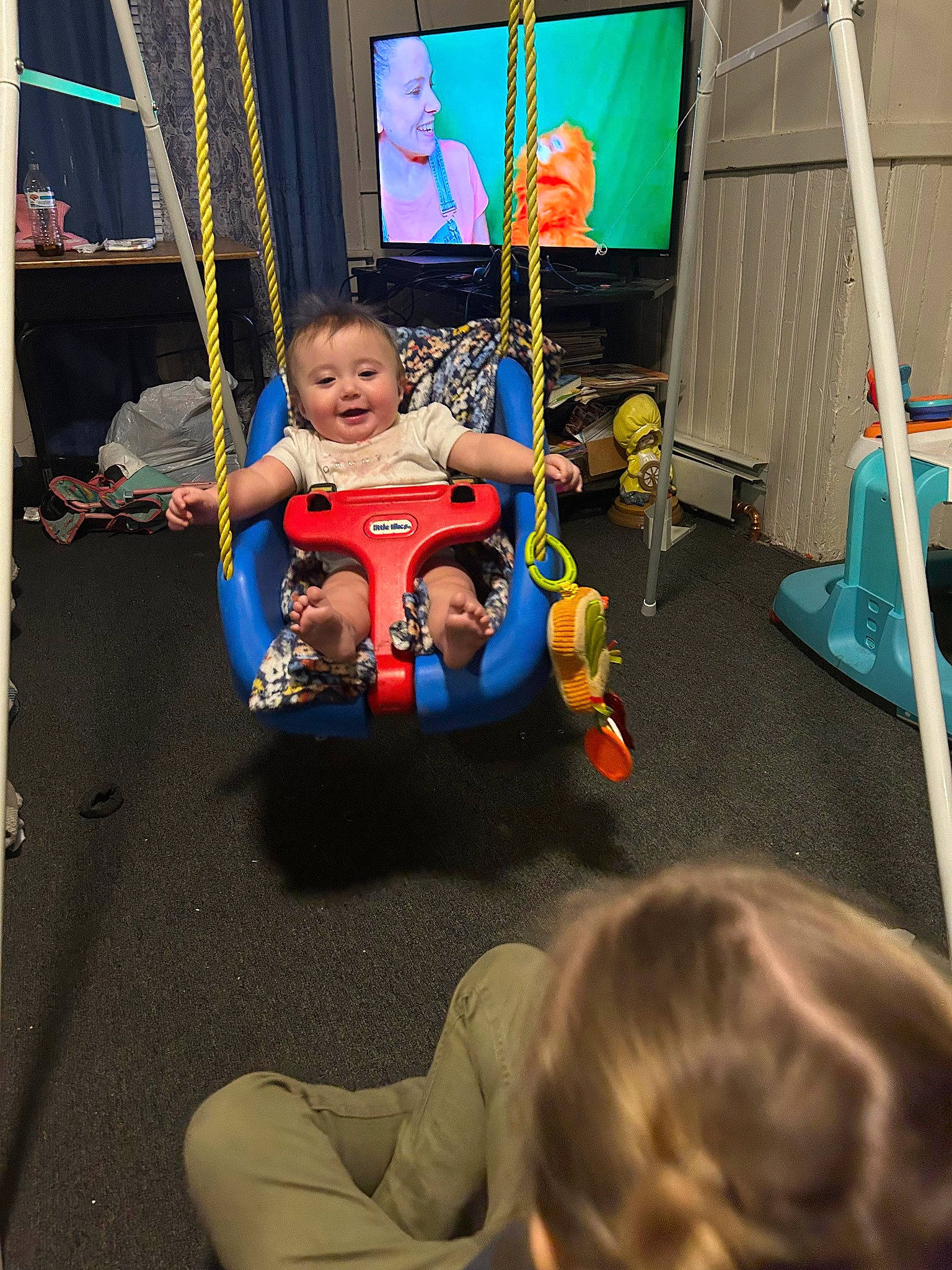 Sabrina joined the competition — help win amazing prizes! baby, baby_products, baby_toys, chair, child, city, electric_blue, entertainment, event, fun, joy, leisure, outdoor_play_equipment, person, play, recreation, room, sitting, t_shirt, toddler