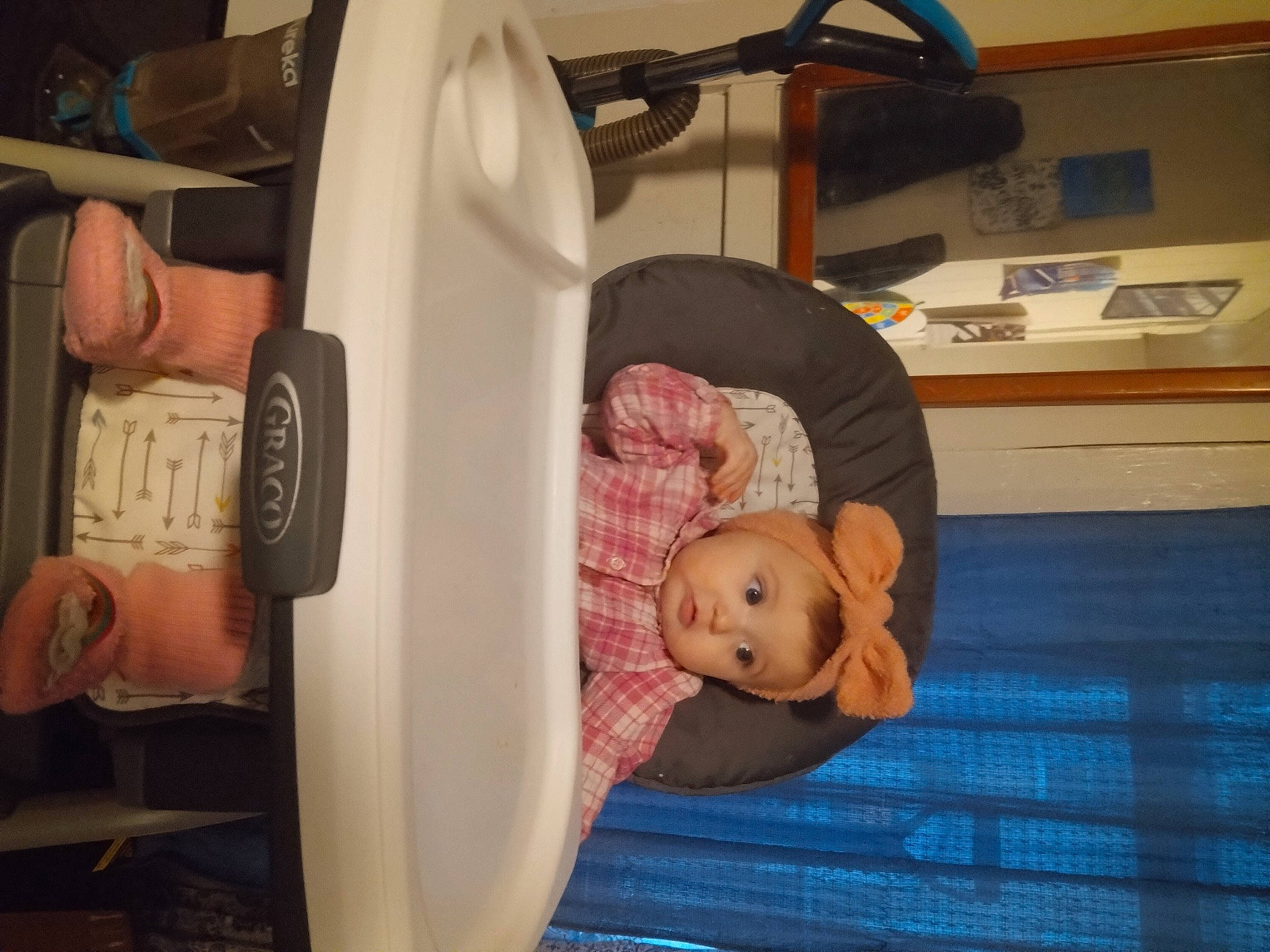 Sabrina joined the competition — help win amazing prizes! baby, baby_products, baby_toys, child, comfort, doll, flooring, fun, infant_bed, machine, person, plush, room, stuffed_toy, toy, wood