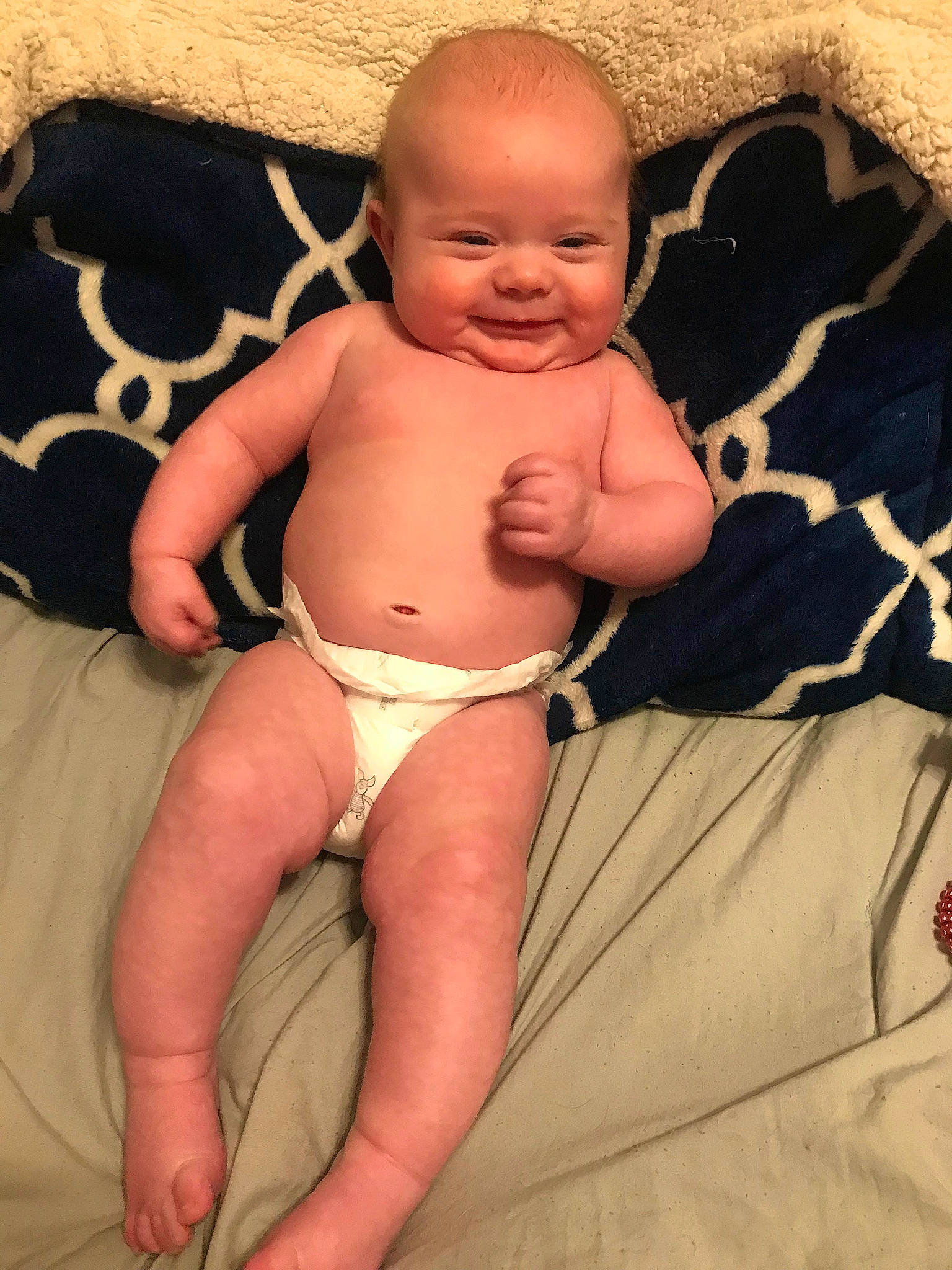 Fisher joined the competition — help win amazing prizes! abdomen, arm, baby, barechested, cheek, chest, comfort, eye, finger, foot, head, human_body, joy, mouth, navel, person, skin, smile, stomach, thigh