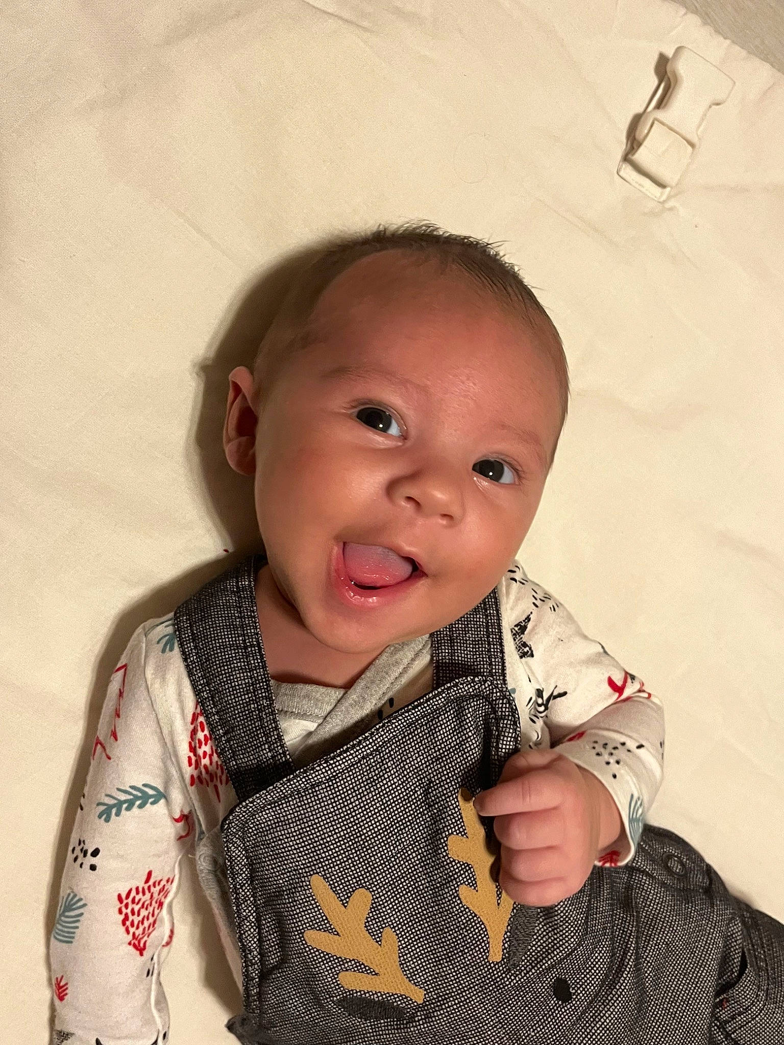 Mateo participe au concours pour gagner de l'argent avec cette photo : baby, baby_toddler_clothing, cheek, chin, collar, eyebrow, eyelash, finger, gesture, hand, happy, iris, lip, neck, nose, person, plaid, skin, sleeve, smile