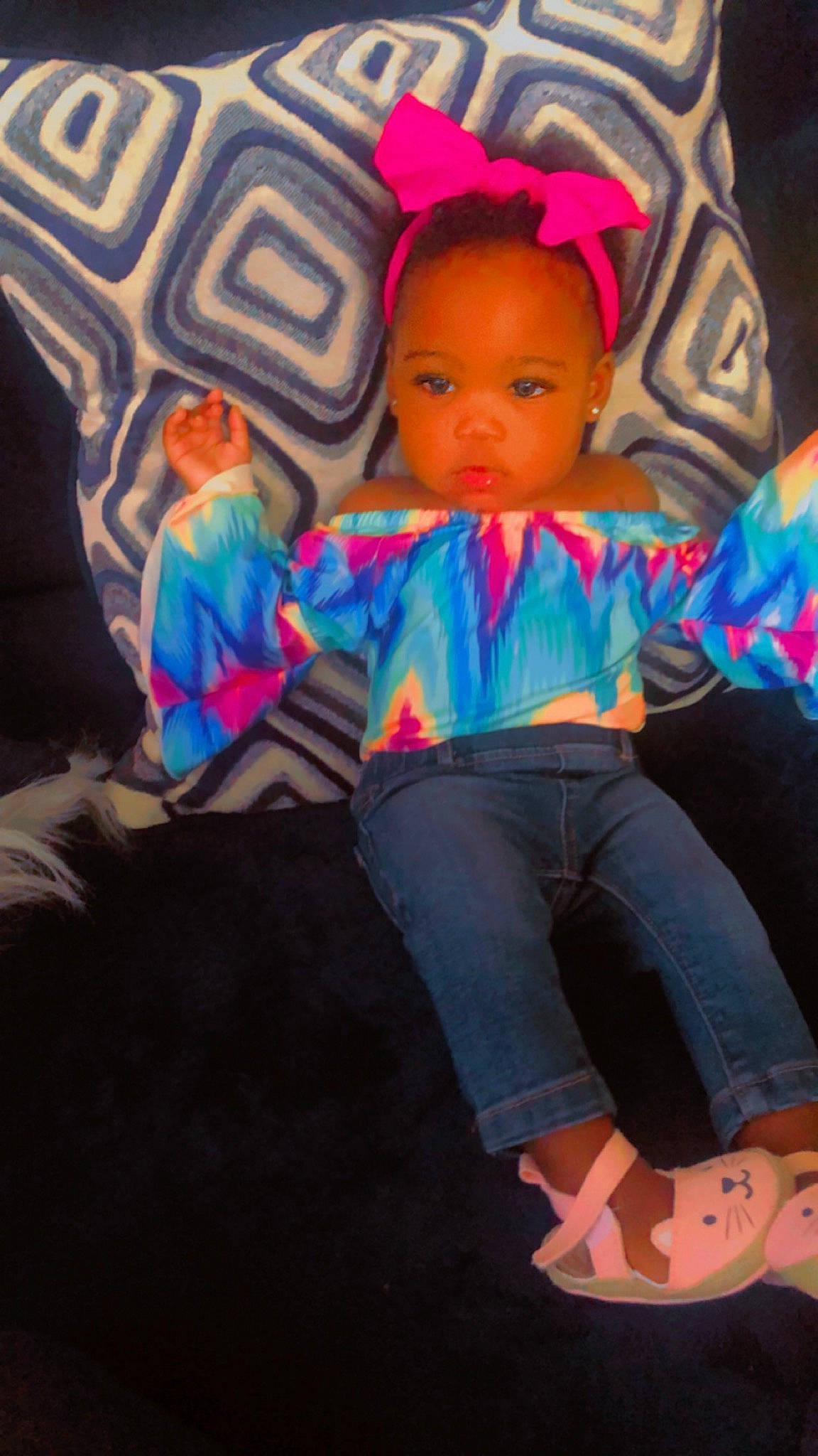 Jourdynn joined the competition — help win amazing prizes! barbie, beauty, child, cool, denim, doll, electric_blue, fun, human, iris, leisure, magenta, organ, person, pink, plastic, sitting, skin, t_shirt, textile