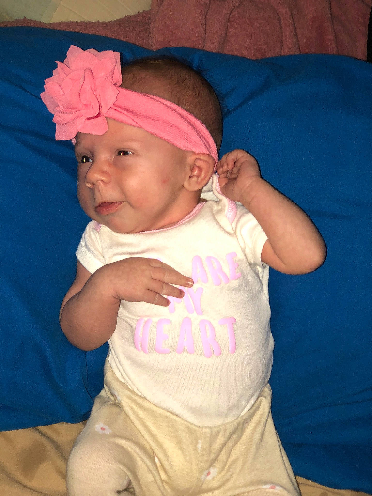 Melissa Lynn Phipps is registered to the contest to win money with this photo: baby, cheek, child, fun, headgear, person, pink, skin, smile, toddler