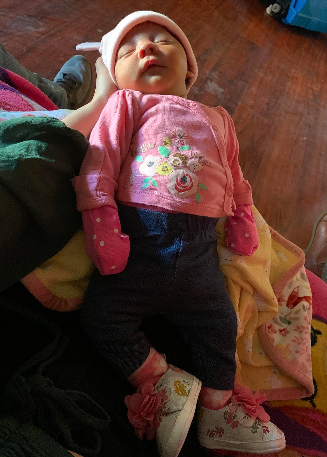 Evelyn joined the competition — help win amazing prizes! baby, baby_products, baby_toddler_clothing, carmine, cheek, child, comfort, fun, grass, human_leg, leisure, magenta, pattern, person, pink, sitting, sleeve, textile, toddler