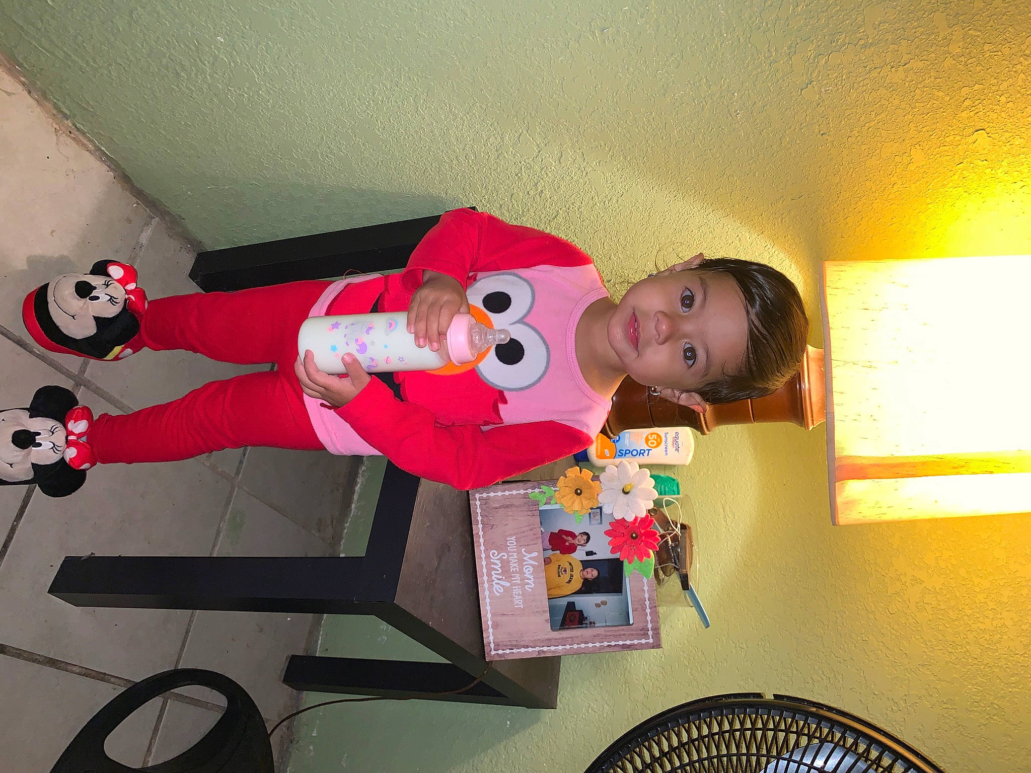 Daisy joined the competition — help win amazing prizes! baby_toys, carmine, child, fun, happy, magenta, mechanical_fan, person, room, smile, stuffed_toy, toddler, toy