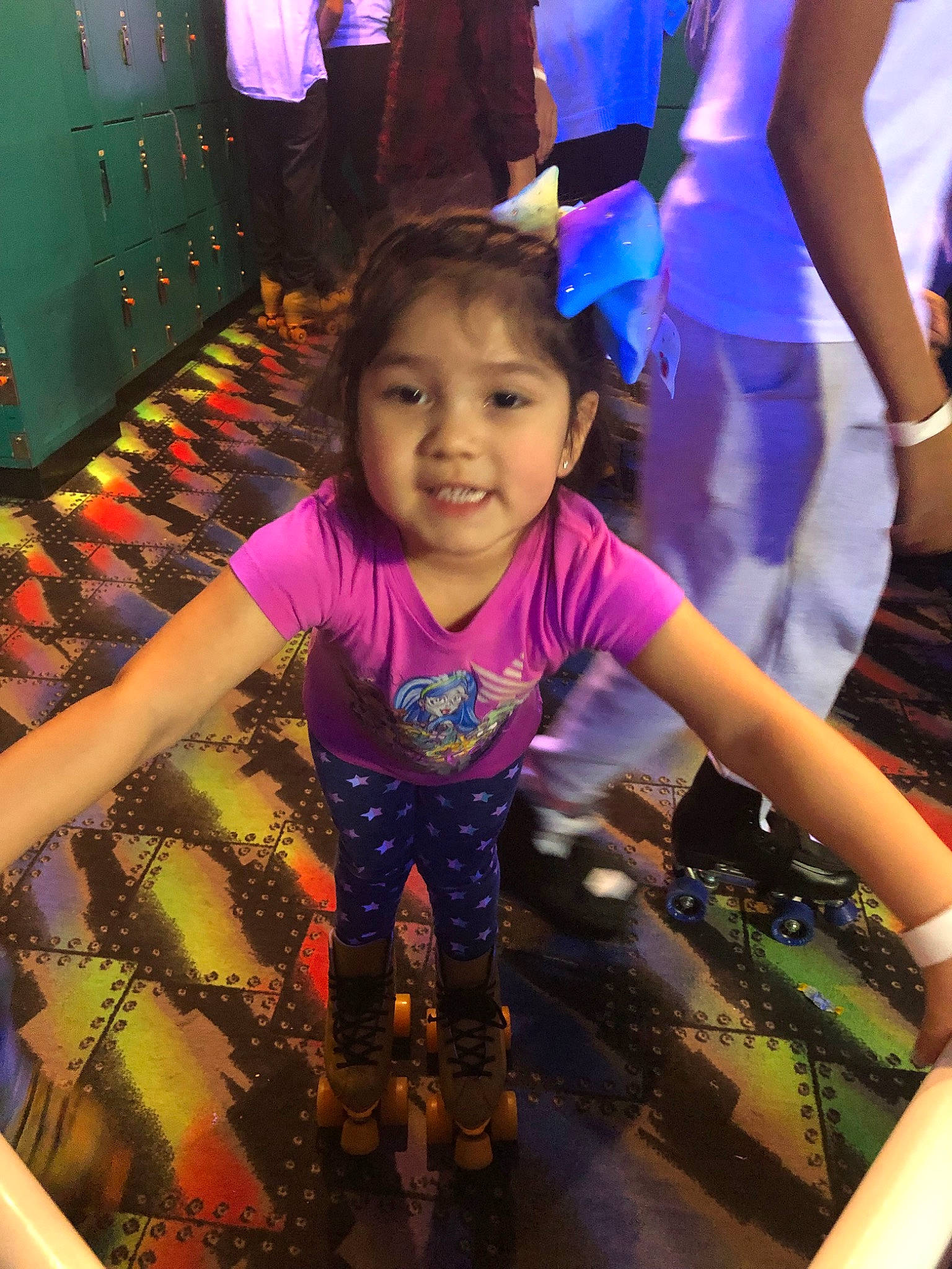 Leilani is registered to the contest to win money with this photo: child, fun, happy, leisure, party, person, play, purple, smile, toddler, vacation, violet