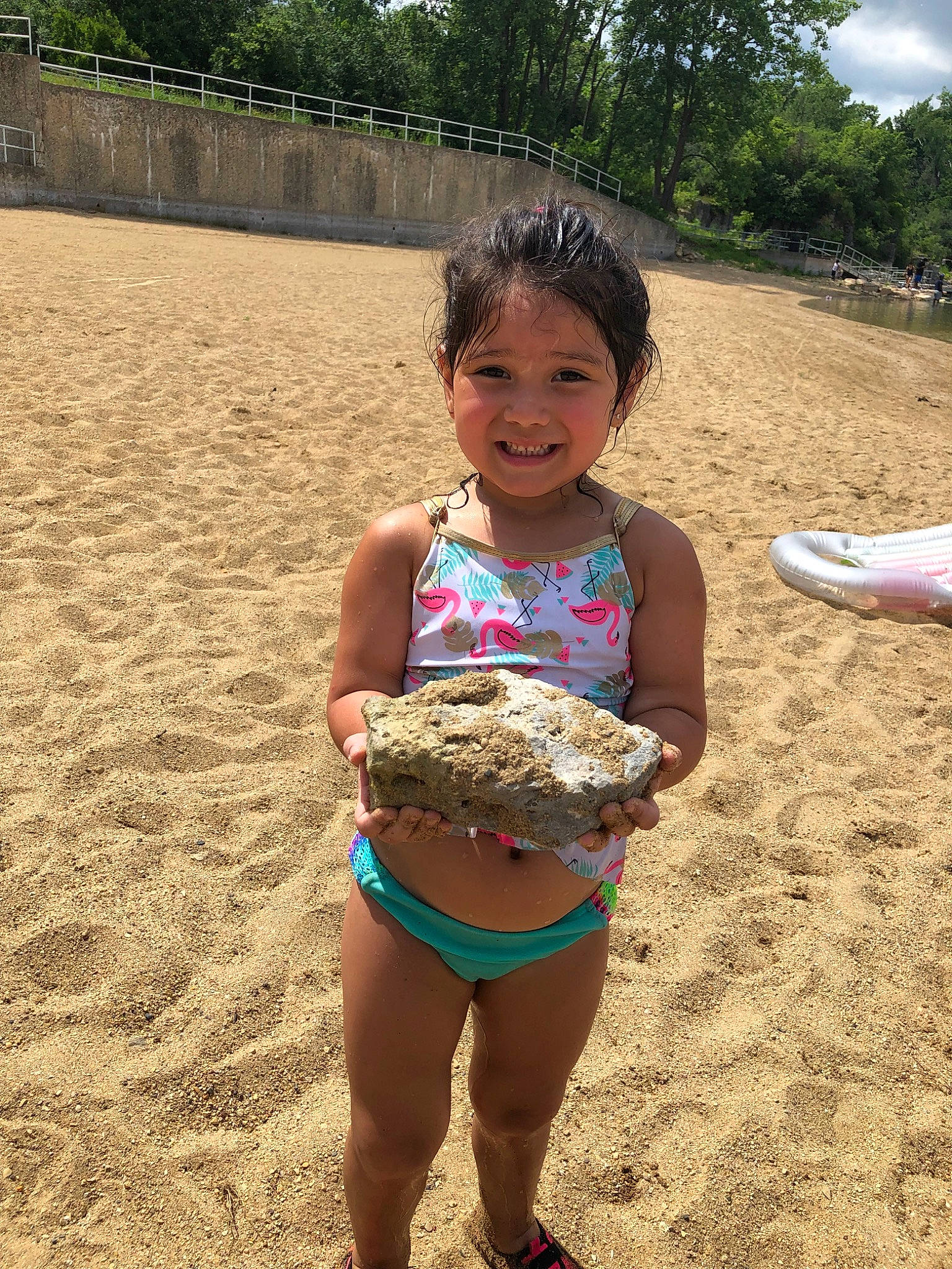 Leilani is registered to the contest to win money with this photo: adaptation, child, fun, joy, mud, person, play, sand, smile, soil, summer, toddler, vacation