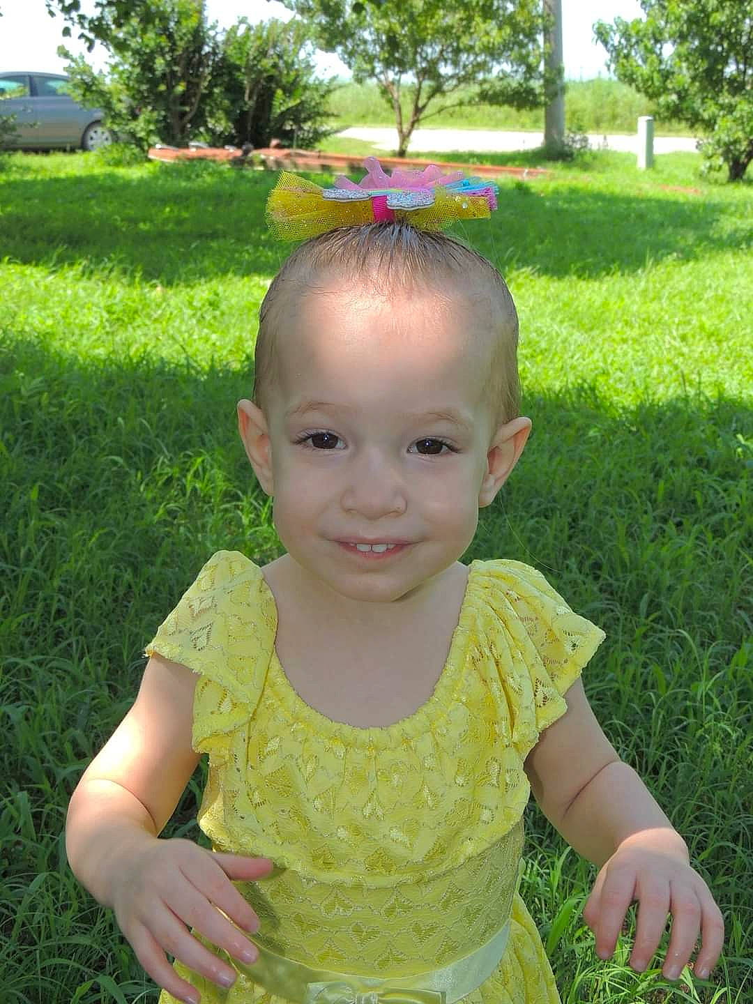 Kyera joined the competition — help win amazing prizes! baby, baby_toddler_clothing, botany, chin, fun, grass, green, happy, head, iris, joy, people_in_nature, person, photograph, pink, plant, skin, sleeve, smile, summer