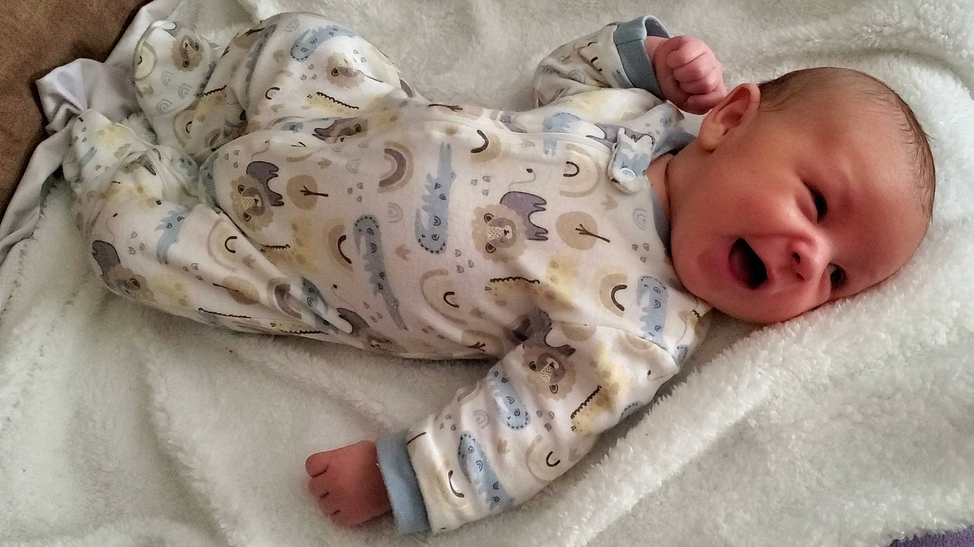 Lucian is registered to the contest to win money with this photo: arm, baby, baby_products, baby_safety, baby_sleeping, baby_toddler_clothing, bedding, bedtime, cheek, child, comfort, fur, human_body, linens, pattern, person, sitting, skin, sleeve, textile