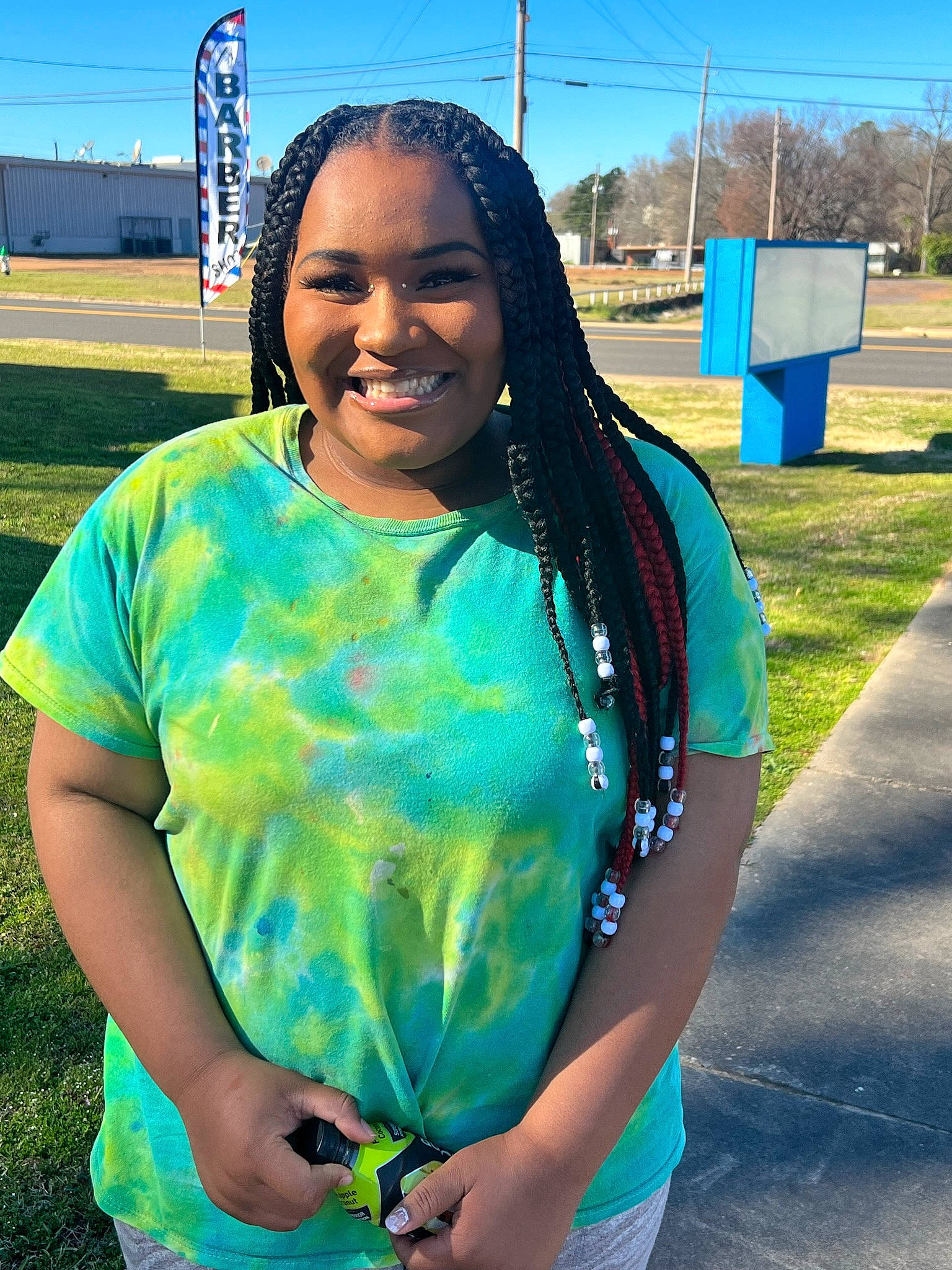 Amya joined the competition — help win amazing prizes! cool, dress, electric_blue, event, fun, grass, green, happy, jewellery, joy, leisure, necklace, person, plant, recreation, sky, sleeve, smile, summer, t_shirt