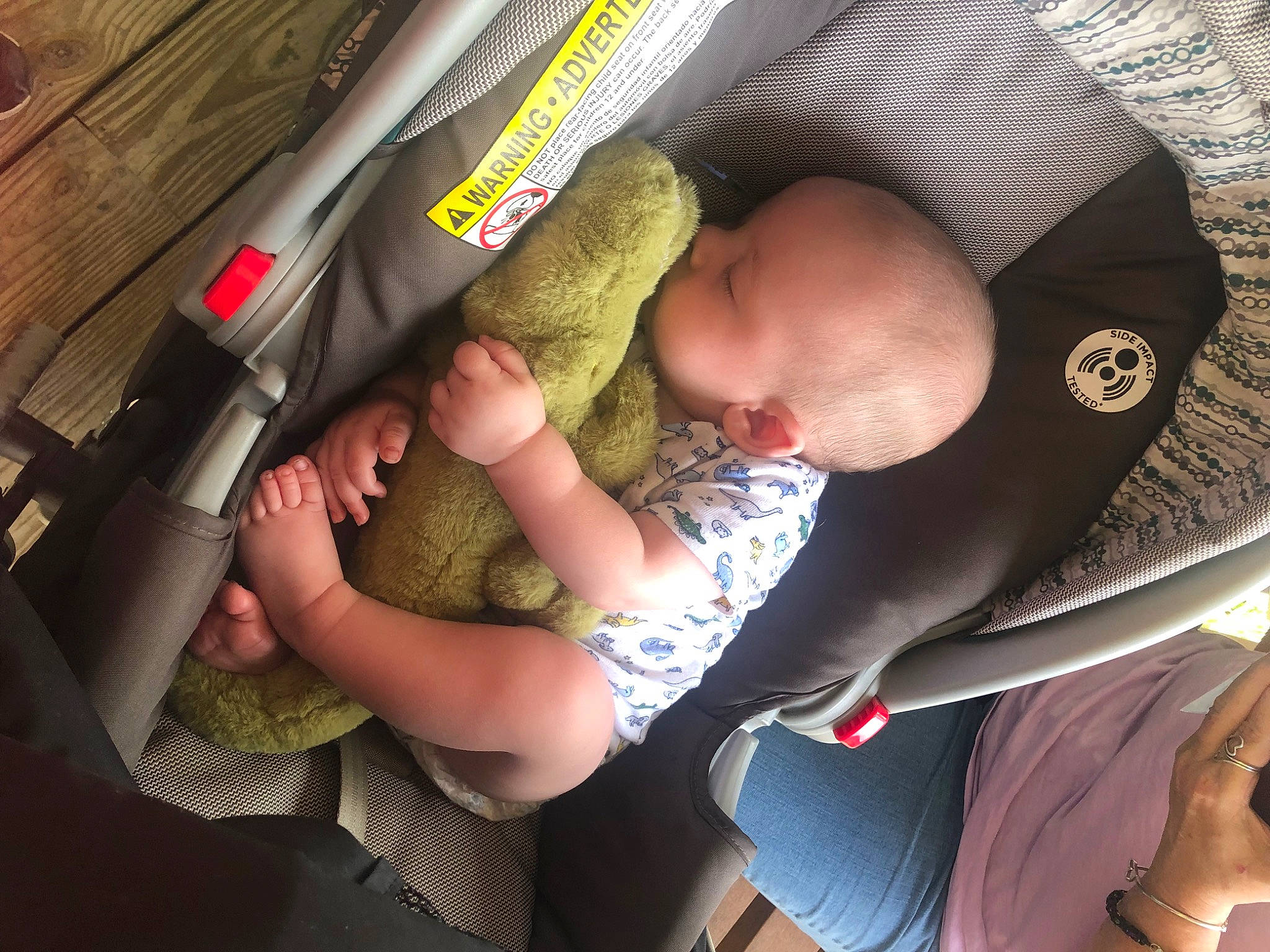 Wade is registered to the contest to win money with this photo: baby, baby_carriage, baby_in_car_seat, baby_products, baby_safety, baby_sleeping, baby_toddler_clothing, car_seat, child, comfort, finger, infant_bed, lap, linens, nail, nap, person, skin, sleep, thumb