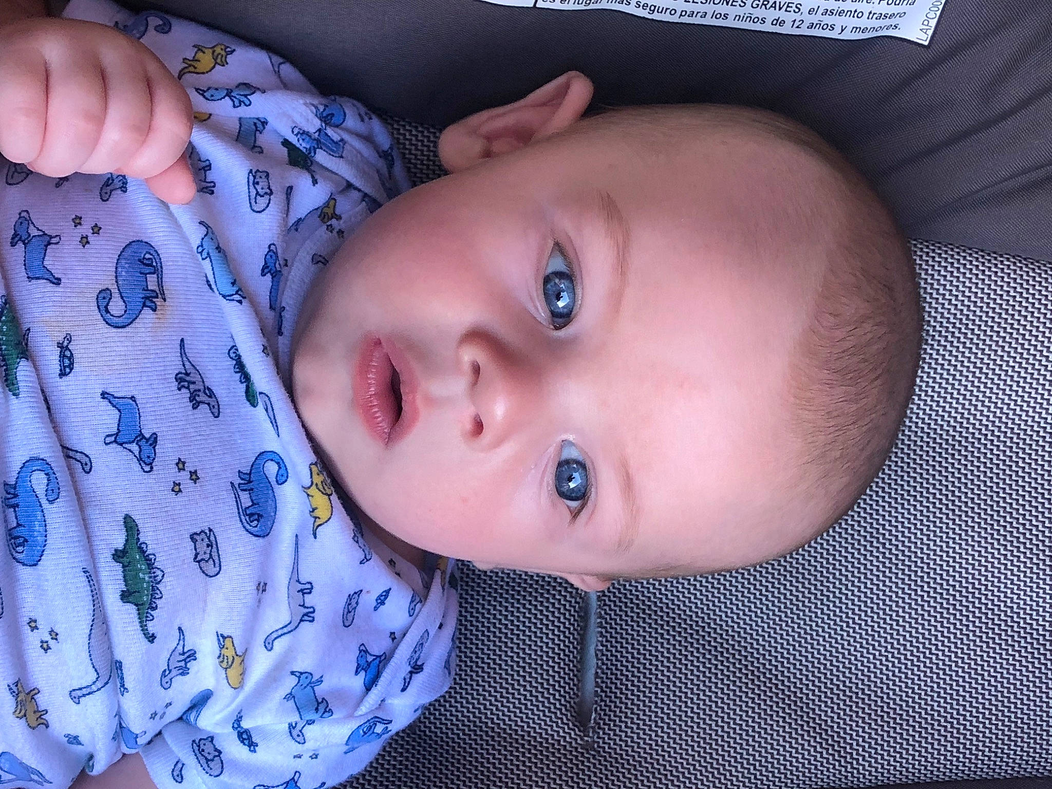 Wade joined the competition — help win amazing prizes! baby, baby_toddler_clothing, cheek, child, chin, comfort, electric_blue, eyebrow, eyelash, iris, lip, mouth, nose, pattern, person, portrait_photography, skin, sleeve, smile, toddler