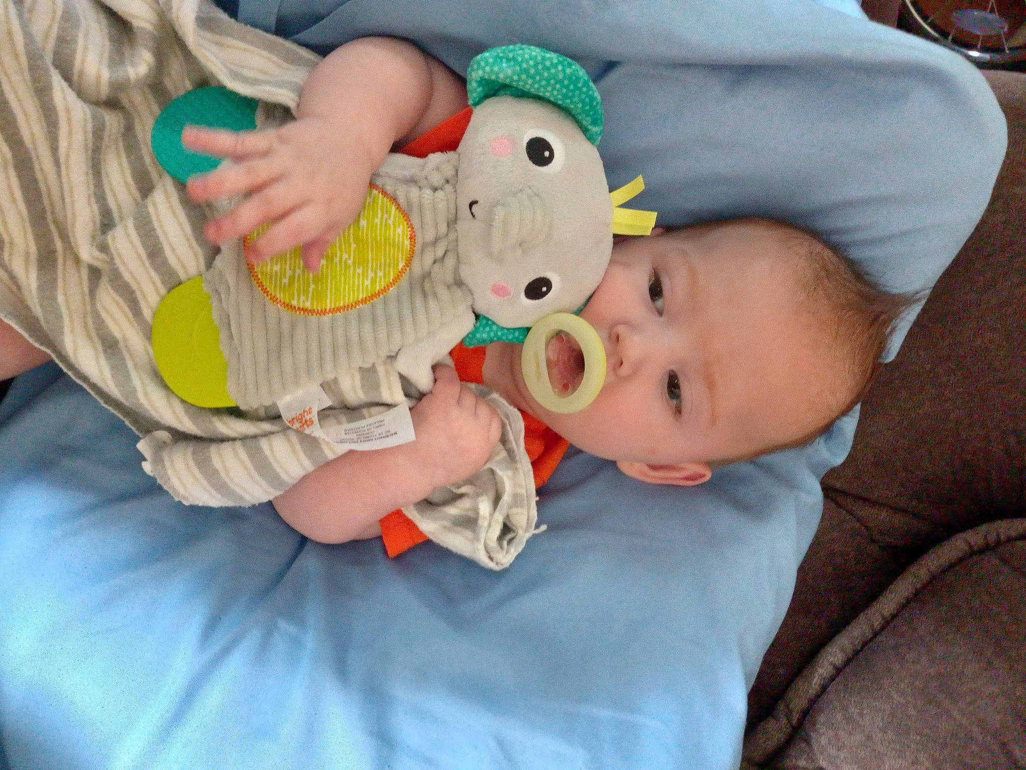 Erik is registered to the contest to win money with this photo: baby, baby_products, baby_toddler_clothing, chair, cheek, child, comfort, eye, finger, fun, gesture, hand, happy, lap, mouth, person, room, stuffed_toy, thumb, toddler