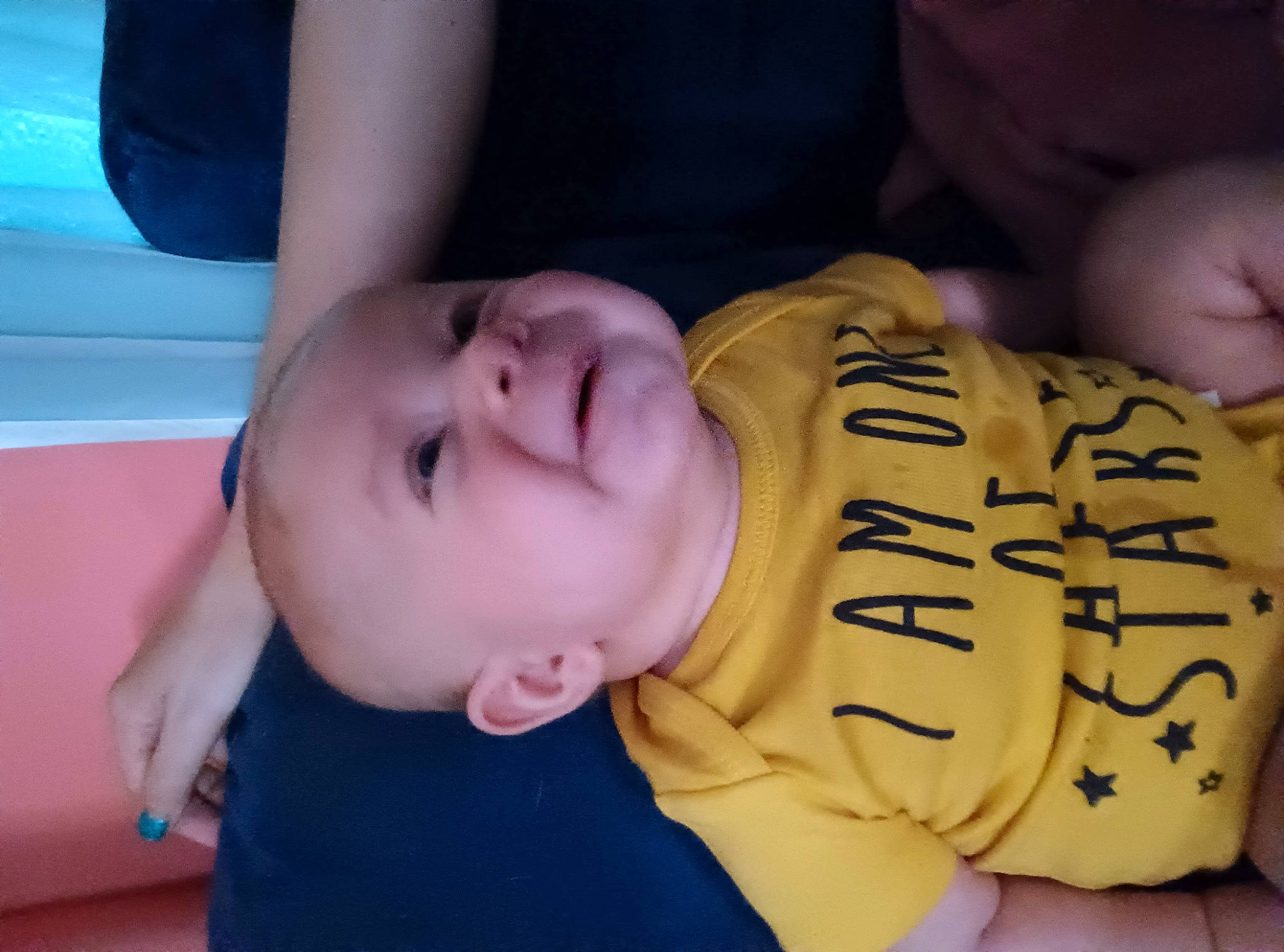 Jensen joined the competition — help win amazing prizes! baby, baby_products, baby_toddler_clothing, cheek, child, chin, comfort, eyelash, facial_expression, finger, forehead, happy, headgear, mouth, nail, nose, person, skin, sleeve, toddler