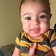 Micah is registered to the contest to win money with this photo: baby, babylaughing, crying, face, happy, head, laughing, newborn, person, photography, portrait, sad, smile
