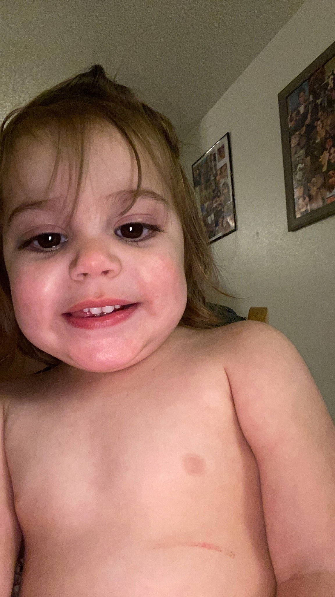 Amina is registered to the contest to win money with this photo: arm, cheek, chin, eye, eyebrow, eyelash, forehead, hair, hairstyle, head, human_body, jaw, joy, lip, mouth, muscle, neck, nose, person, shoulder