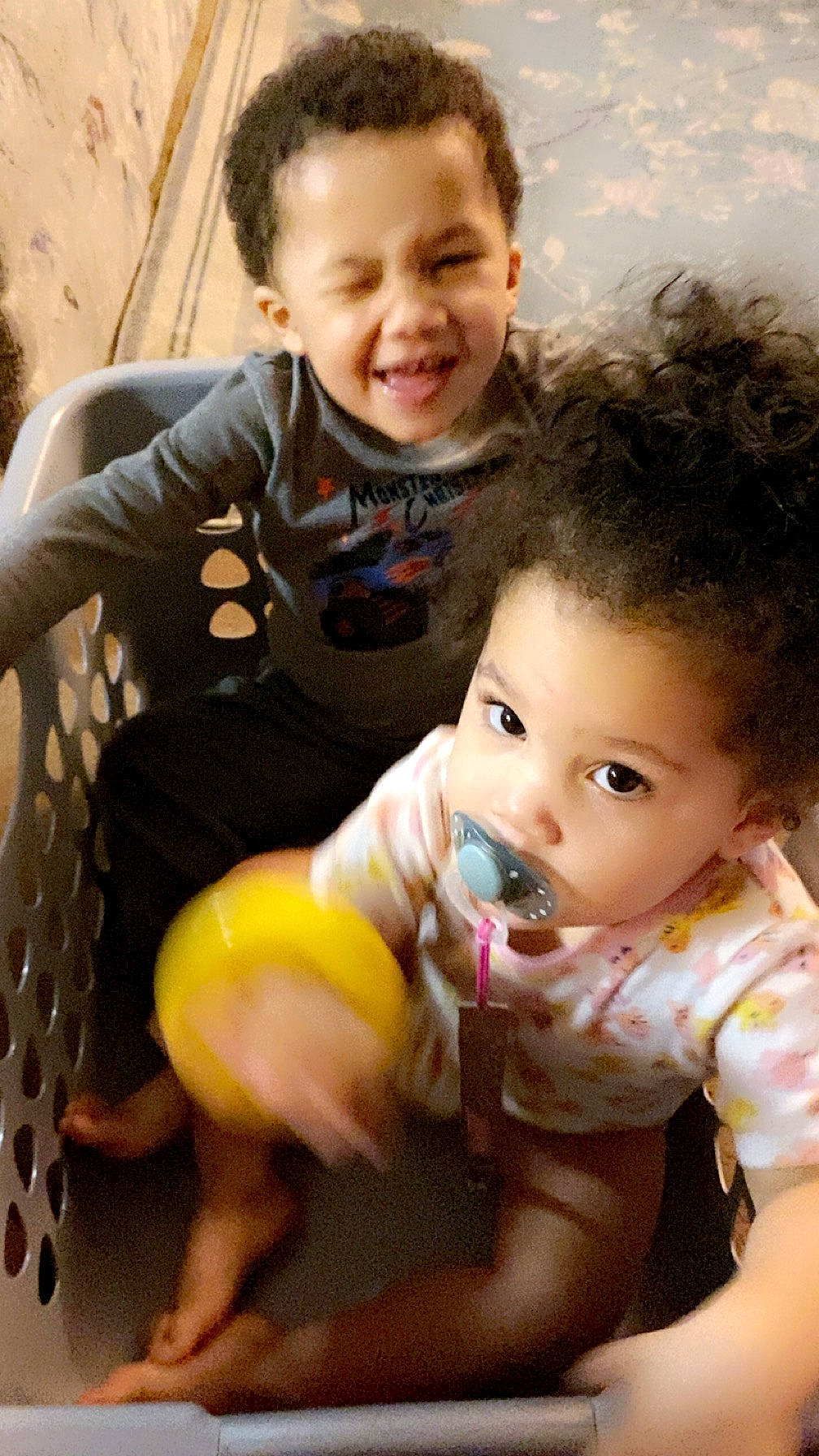 Mary Bell is registered to the contest to win money with this photo: arm, baby_toddler_clothing, cheek, eye, face, facial_expression, finger, fun, gesture, hairstyle, hand, happy, head, human_body, iris, joy, nose, people, person, skin