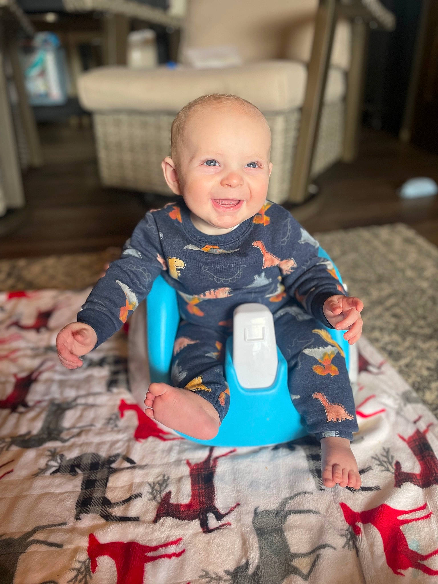 Owen joined the competition — help win amazing prizes! baby, baby_toddler_clothing, carmine, cheek, child, face, flooring, fun, happy, head, holiday, joy, person, play, room, sitting, skin, smile, standing, toddler