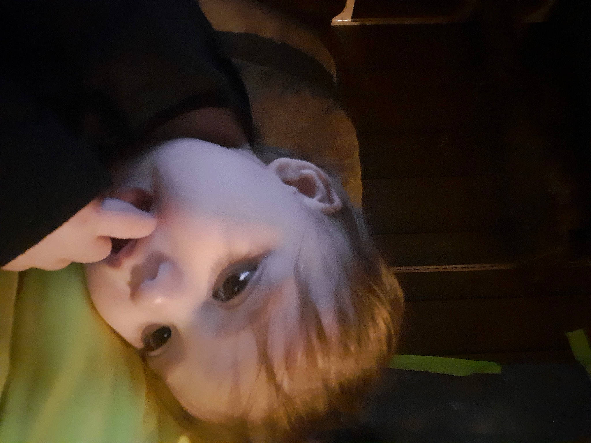 Alana is registered to the contest to win money with this photo: baby, cheek, child, darkness, ear, eyelash, flash_photography, fun, fur, grass, happy, nose, person, portrait, portrait_photography, toddler, tree