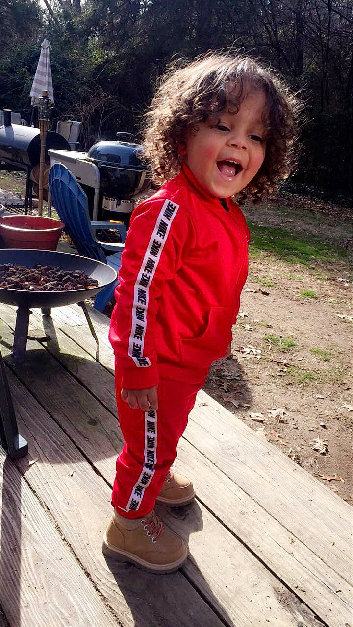 Javion joined the competition — help win amazing prizes! child, child_model, outerwear, person, shoe, sleeve, smile, toddler