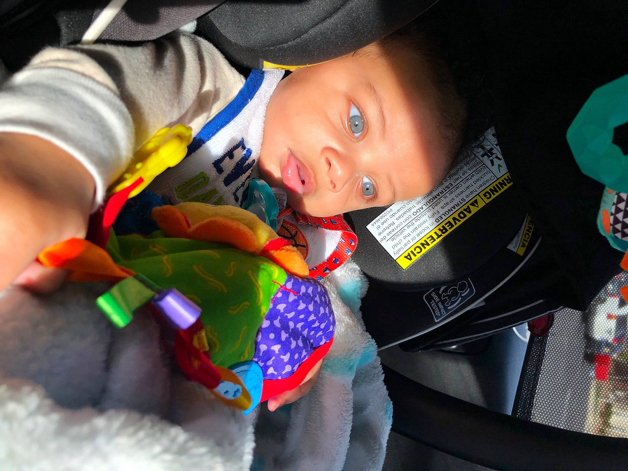 Quincy is registered to the contest to win money with this photo: auto_part, baby, baby_products, car_seat, child, fun, person, photography, play, product, toddler
