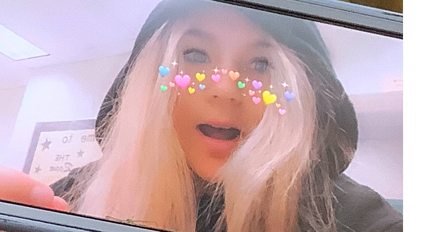 Kaylynn is registered to the contest to win money with this photo: black_hair, chin, cool, cosmetics, earrings, eye_shadow, eyebrow, eyelash, eyewear, forehead, fun, happy, headgear, iris, lip, makeover, mouth, nose, person, pink