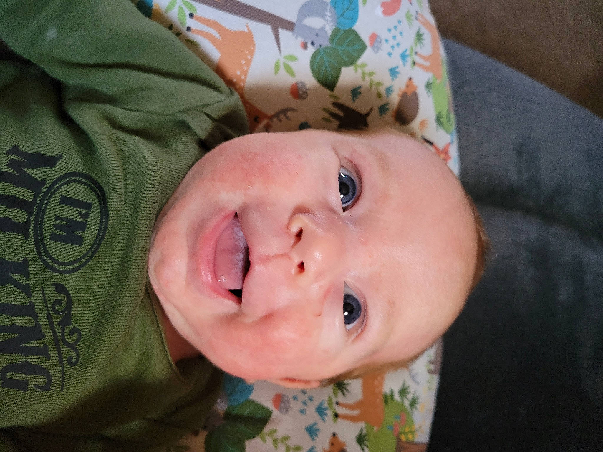 Cordell is registered to the contest to win money with this photo: baby, baby_toddler_clothing, cheek, child, eye, eyebrow, eyelash, happy, human_body, iris, lip, nose, person, portrait_photography, room, skin, sleeve, smile, textile, toddler