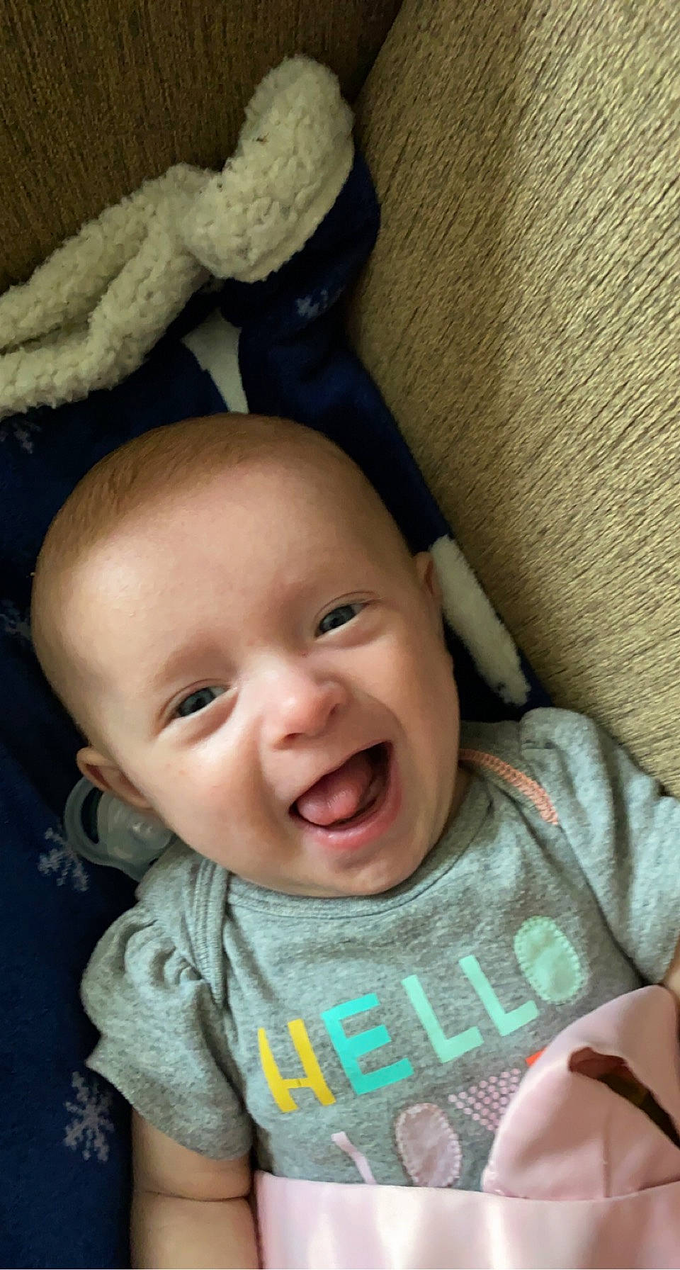 Lilith is registered to the contest to win money with this photo: baby, baby_toddler_clothing, cheek, chin, comfort, eye, eyebrow, happy, head, iris, lip, mouth, nose, organ, outerwear, person, skin, sleeve, smile, textile