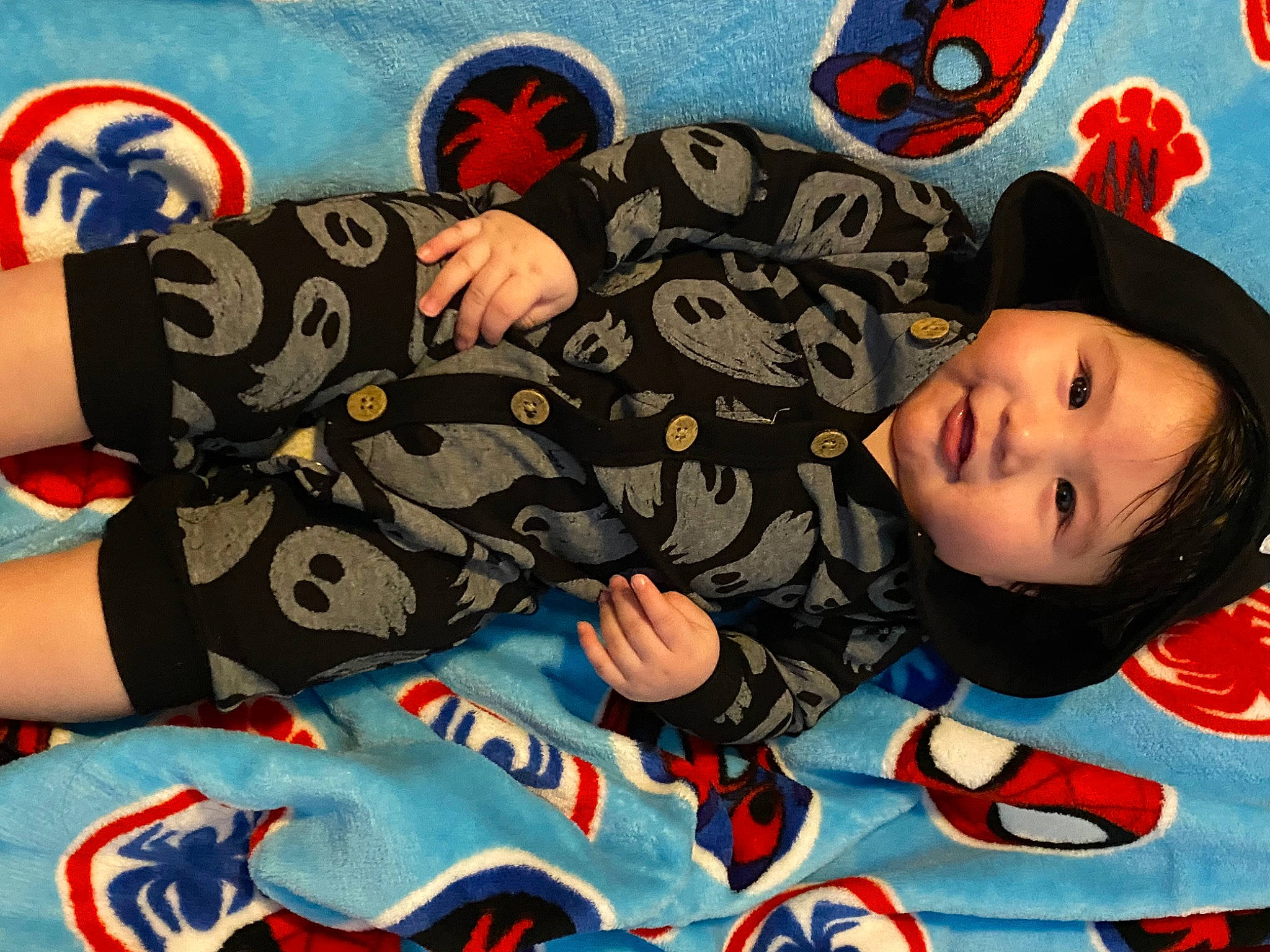 Titus joined the competition — help win amazing prizes! baby_toddler_clothing, child, comfort, cool, elbow, electric_blue, fashion_accessory, fun, gesture, happy, hat, leisure, linens, pattern, person, product, sleeve, smile, textile, thigh