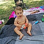 Kaydon a rejoint le concours — aidez-le/la à gagner de superbes lots ! baby, child, diaper, outdoor, grass, blanket, toy, stroller, happy, smiling, park, play, summer, nature, sitting, cute, infant, sunlight, foot, skin
