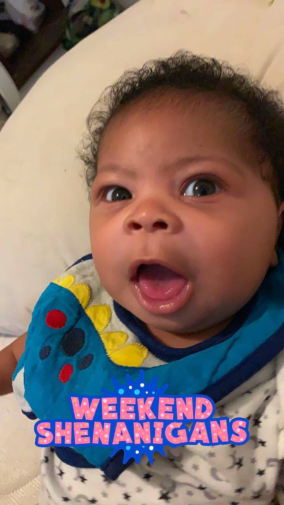 Caiden is registered to the contest to win money with this photo: baby, baby_toddler_clothing, cheek, chin, ear, eyebrow, eyelash, facial_expression, forehead, happy, iris, jaw, lip, mouth, nose, people, person, skin, sleeve, smile