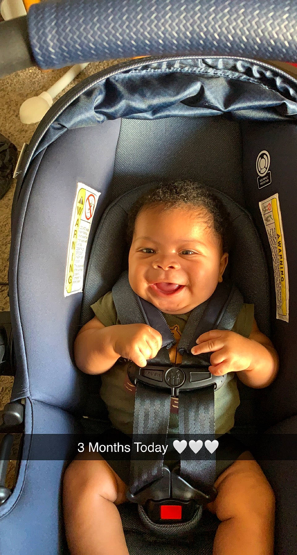 Caiden joined the competition — help win amazing prizes! auto_part, automotive_design, baby, baby_carriage, baby_products, baby_toddler_clothing, beauty, car_seat, child, comfort, finger, flash_photography, happy, joy, mouth, person, product, sitting, smile, thumb