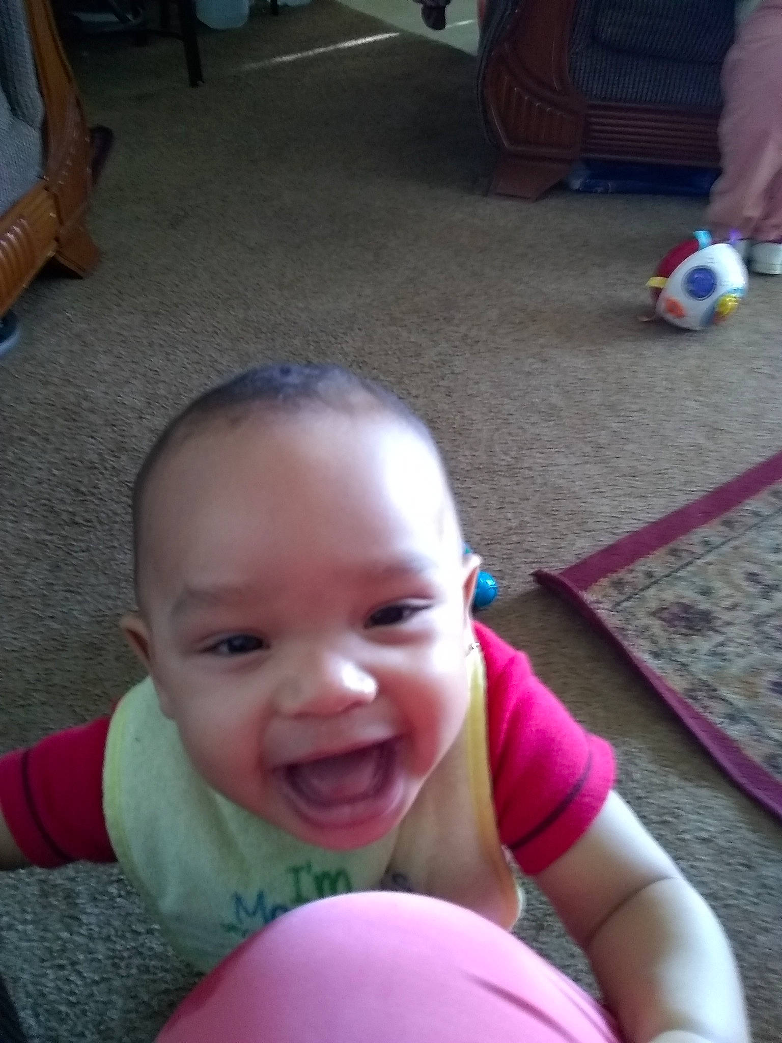 Darrell joined the competition — help win amazing prizes! baby, cheek, child, fun, head, mouth, person, play, sitting, skin, smile, toddler