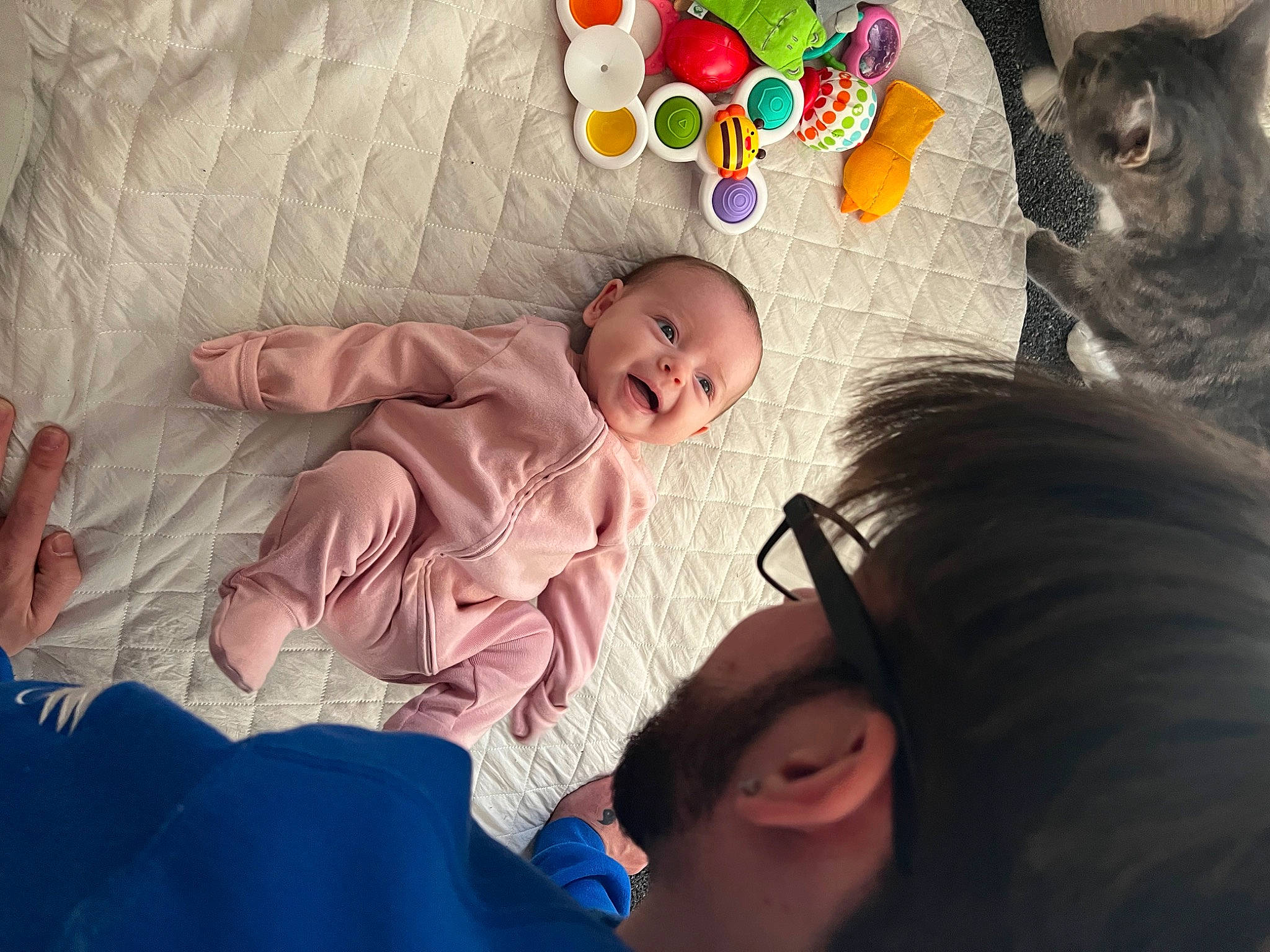 Alora is registered to the contest to win money with this photo: baby, baby_products, baby_toddler_clothing, cheek, child, comfort, event, fun, happy, iris, mammal, mouth, people, person, play, room, sitting, skin, smile, toddler