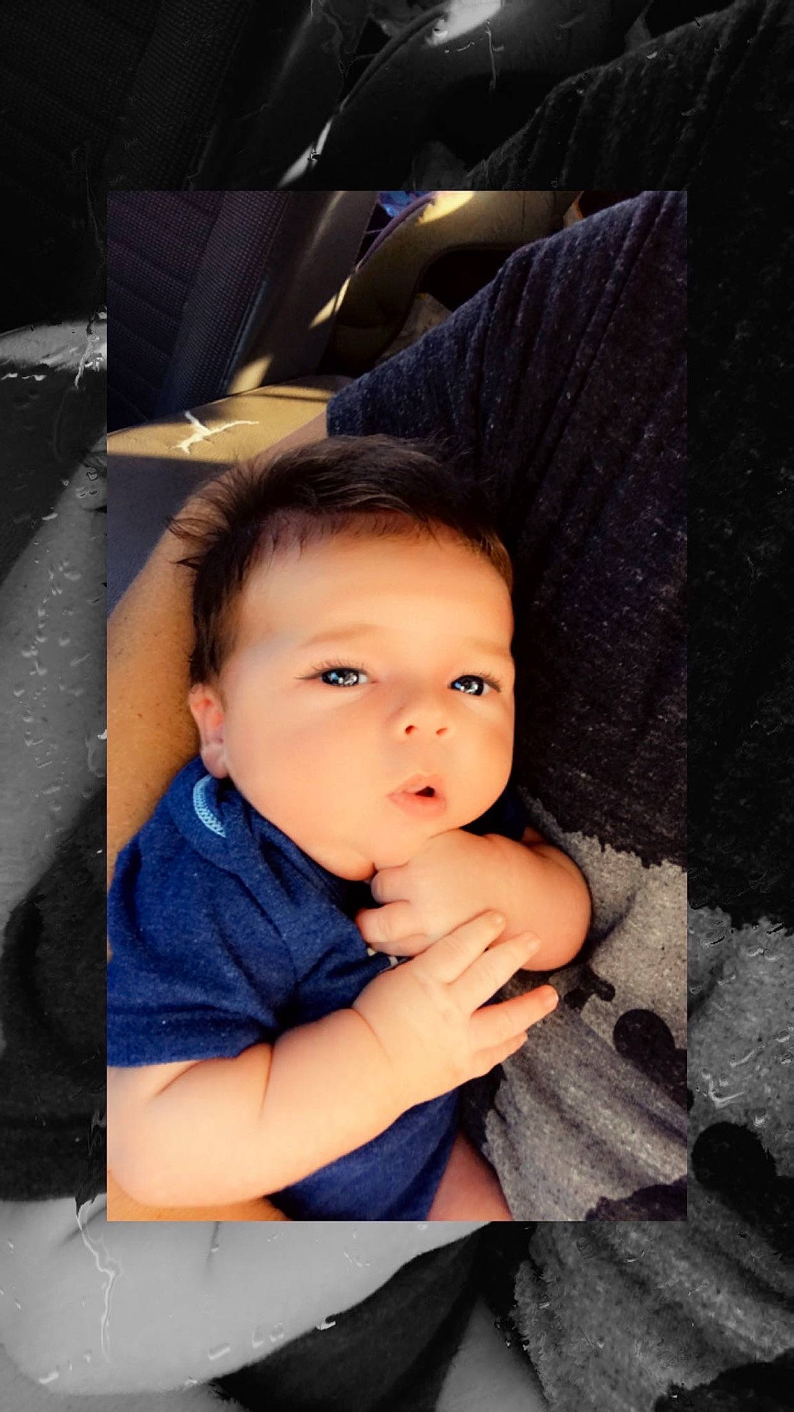 Holden is registered to the contest to win money with this photo: baby, beauty, black_hair, cheek, child, eye, face, head, nose, person, photography, portrait, sitting, skin, toddler