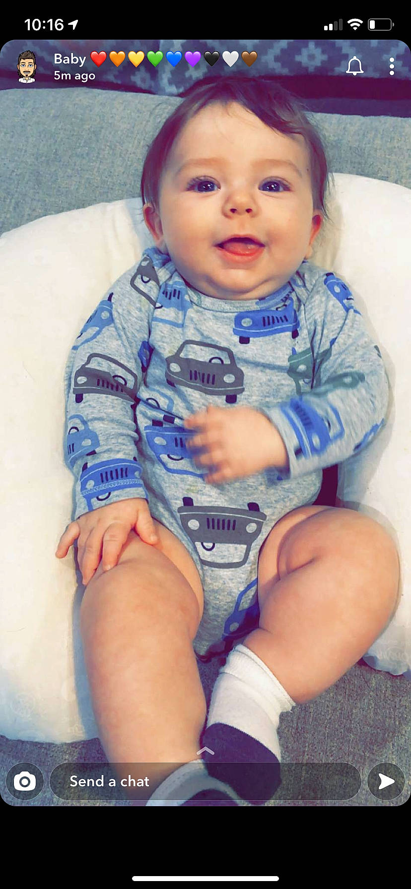 Holden joined the competition — help win amazing prizes! baby, baby_products, baby_toddler_clothing, child, comfort, lap, nail, overall, person, skin, sock, toddler, tongue