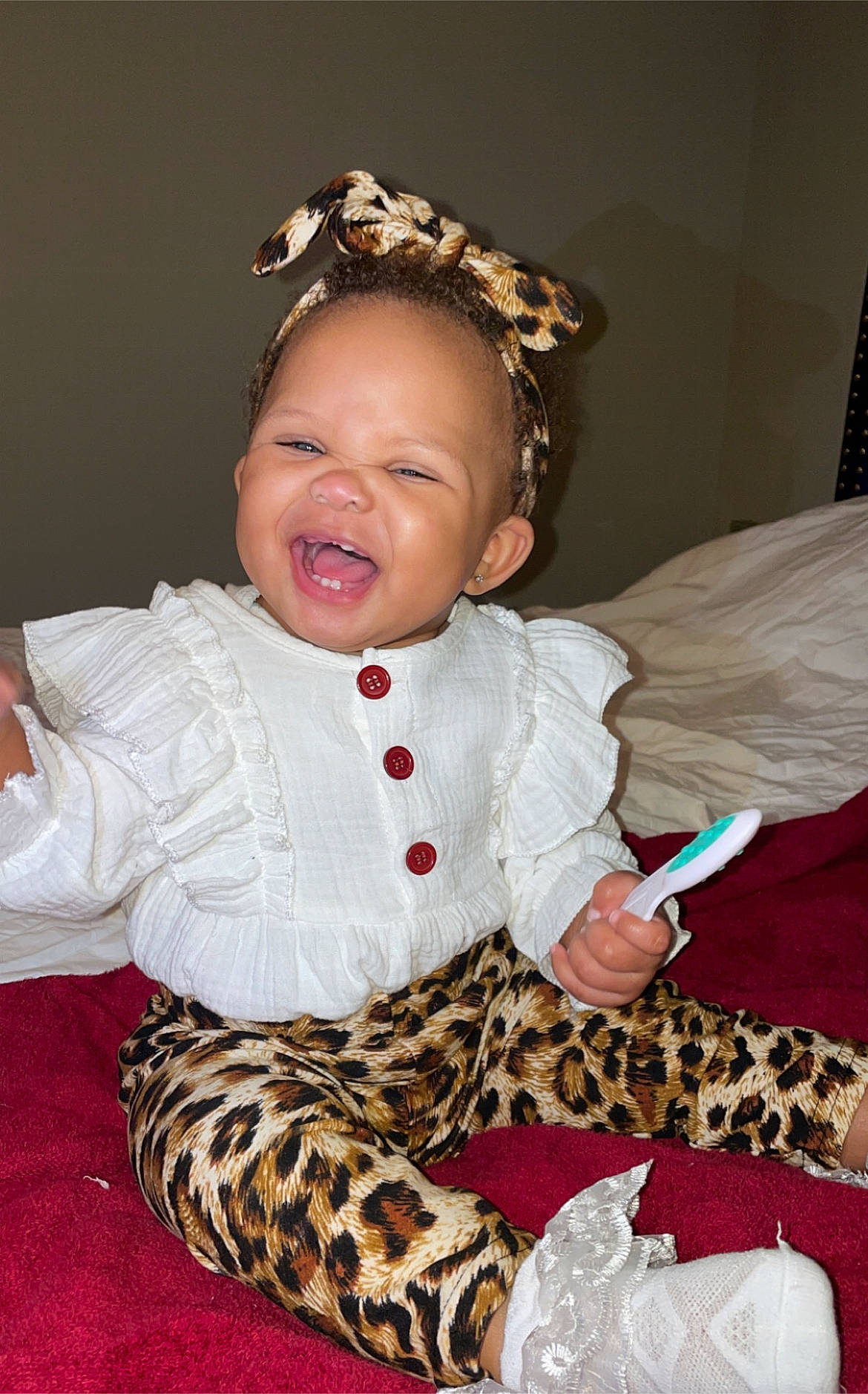 Legaci joined the competition — help win amazing prizes! baby, baby_toddler_clothing, cheek, child, comfort, costume, dress, event, fun, happy, head, headband, headpiece, linens, pattern, person, pink, sitting, skin, sleeve